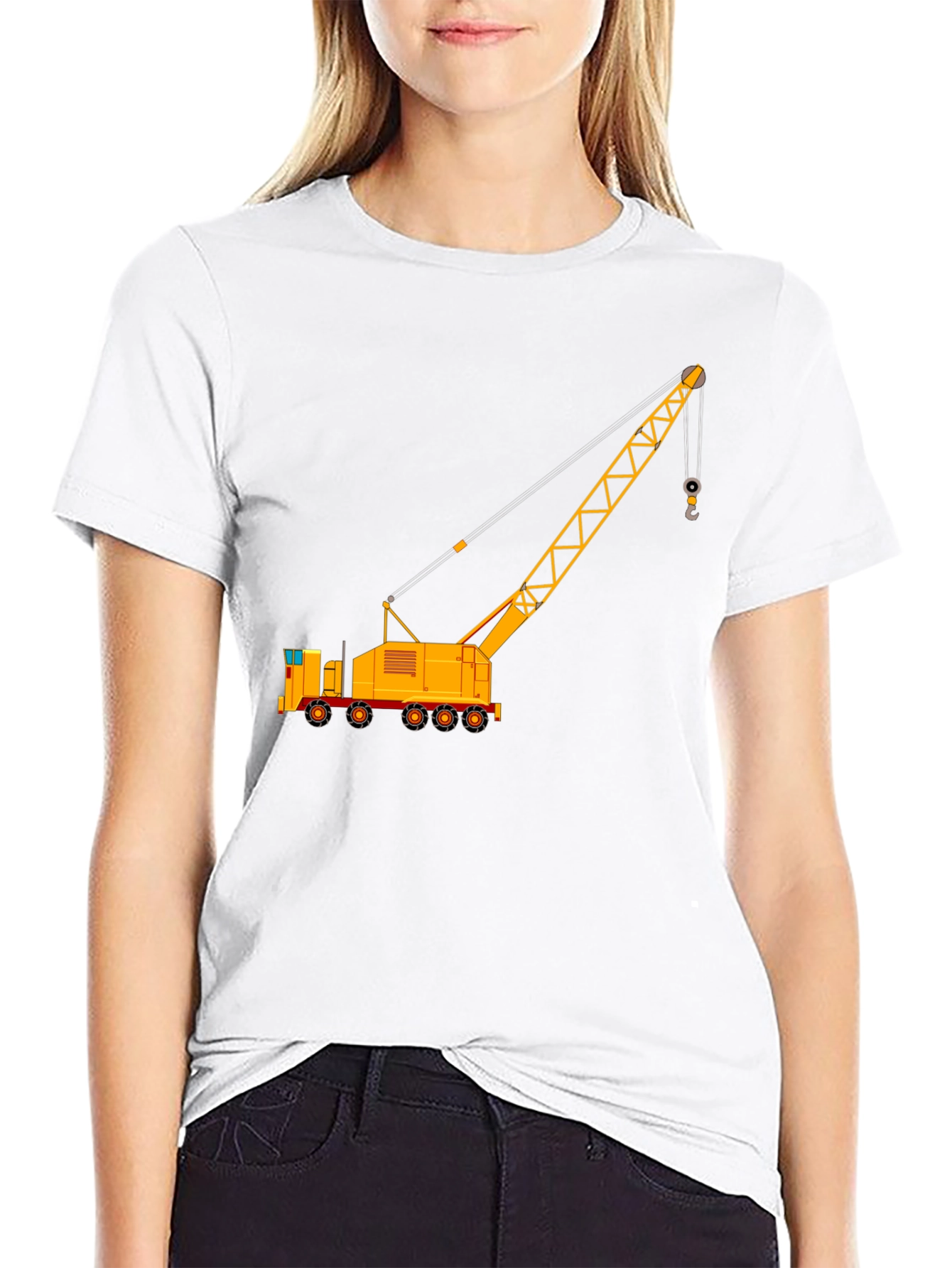 Construction Crane Graphic T-Shirt