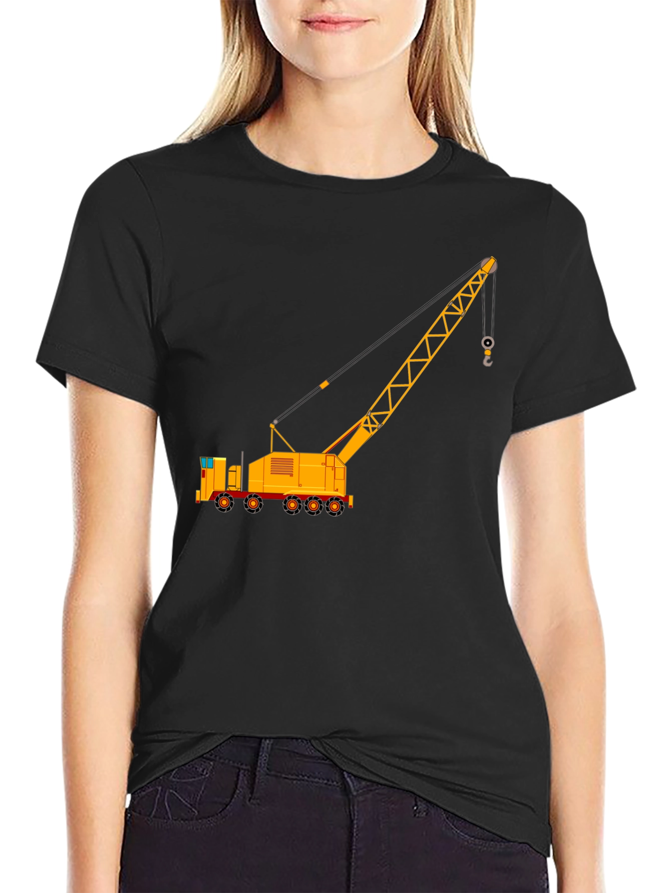 Construction Crane Graphic T-Shirt