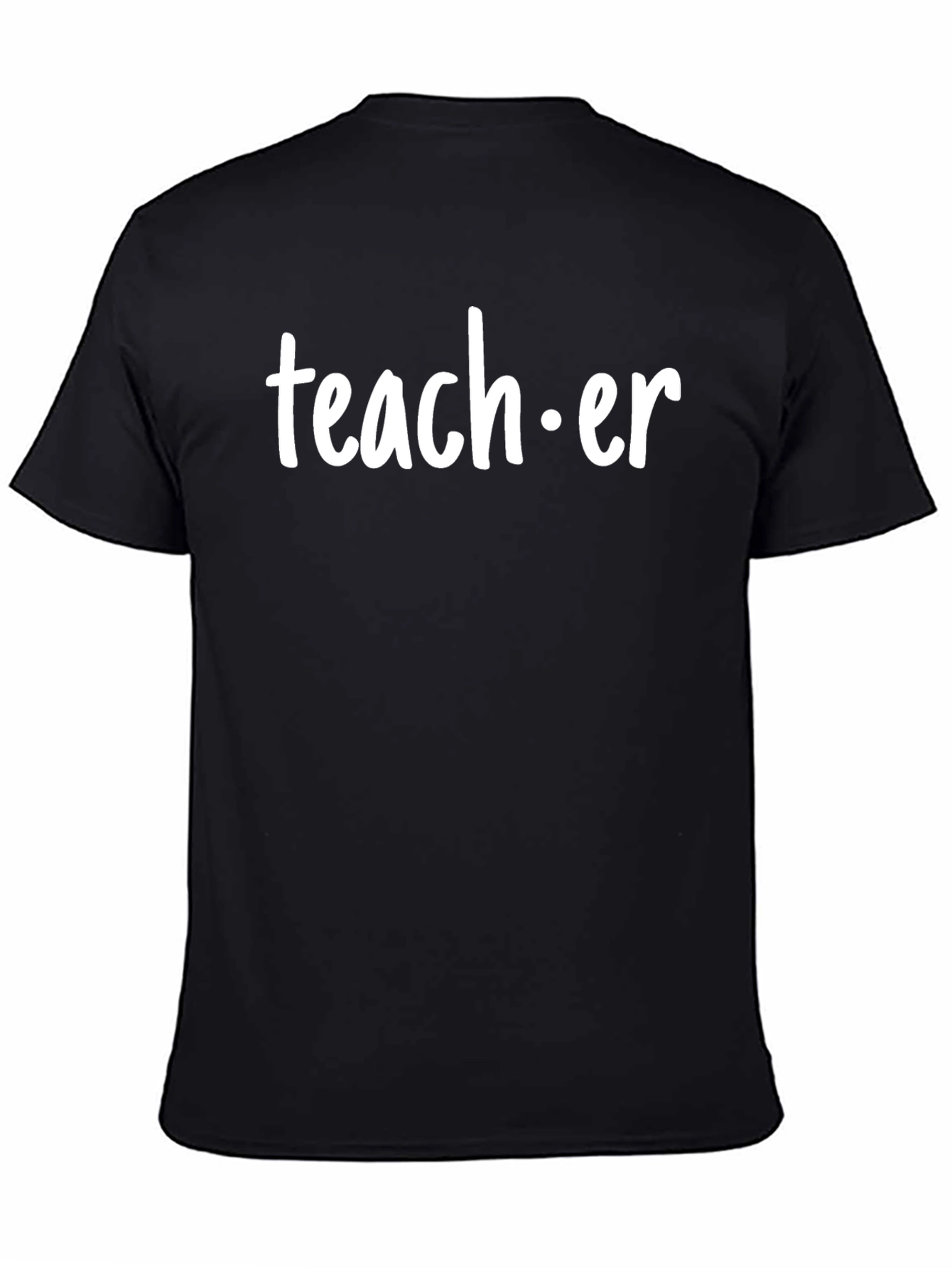 Teacher Graphic Print Black T-Shirt