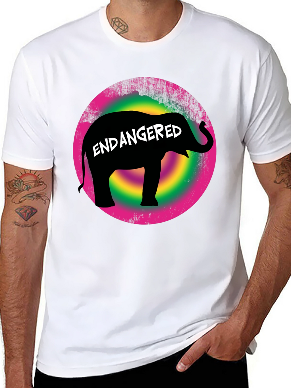 Endangered Elephant Graphic T-Shirt