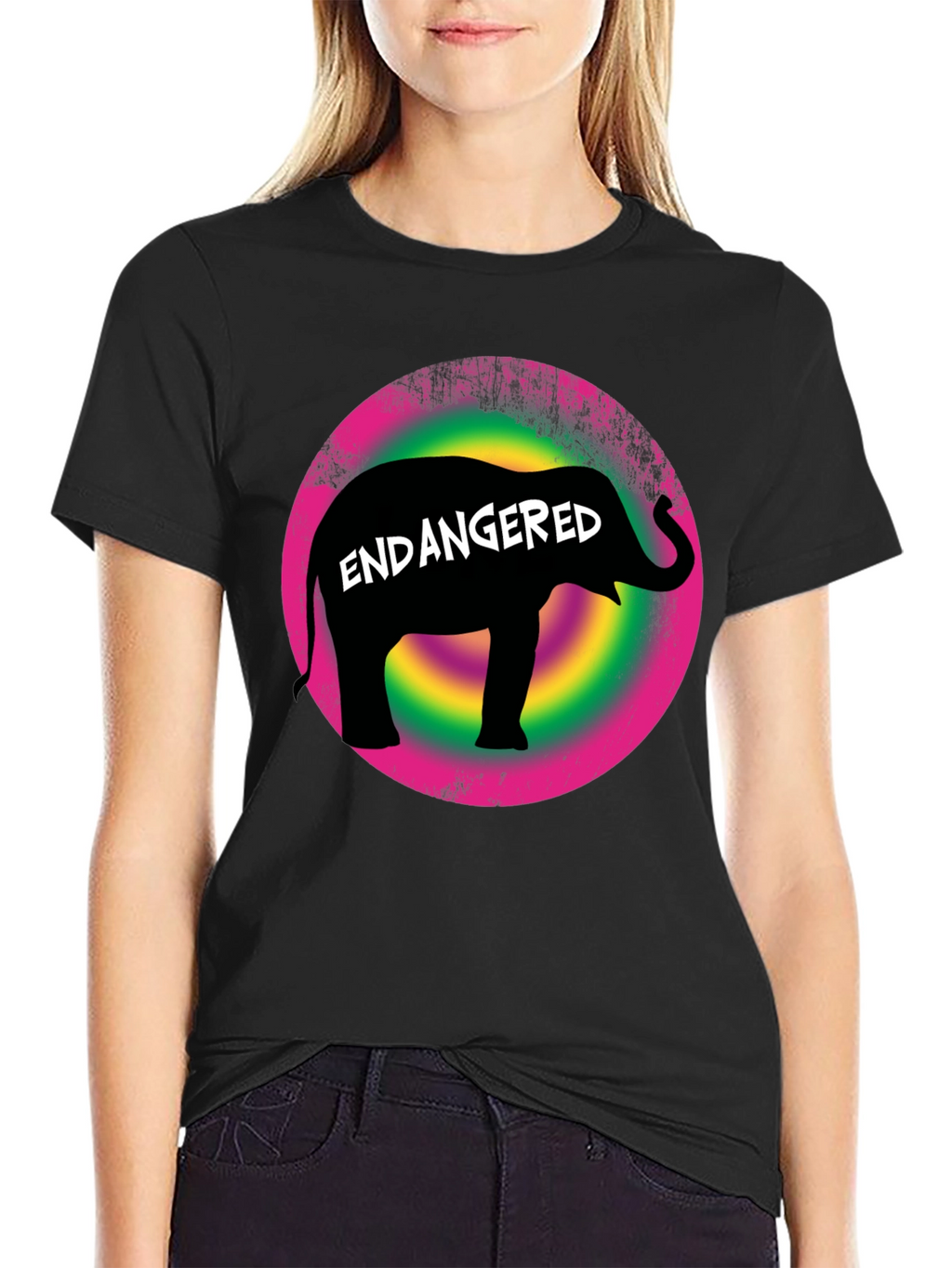 Endangered Elephant Graphic T-Shirt