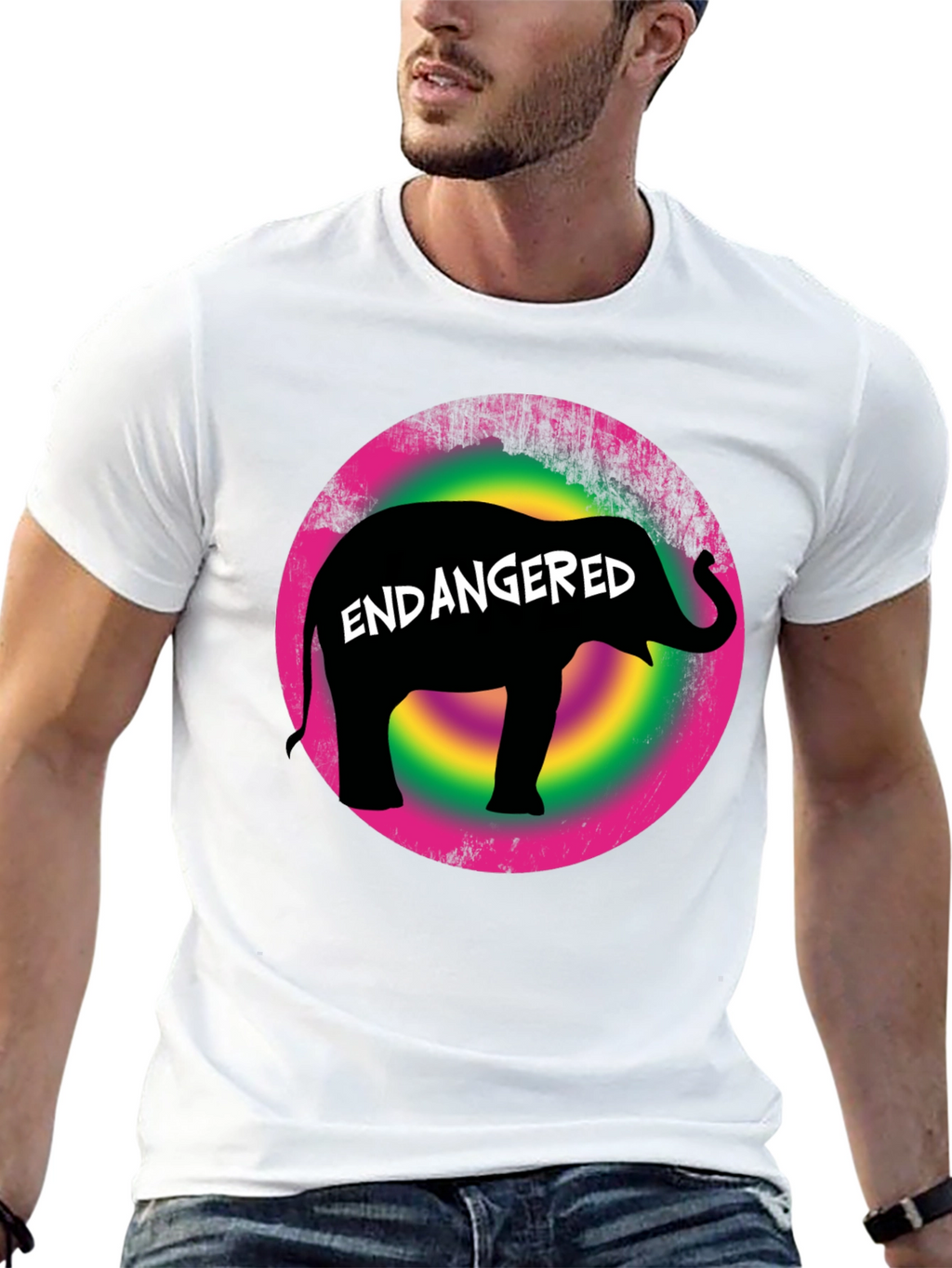 Endangered Elephant Graphic T-Shirt
