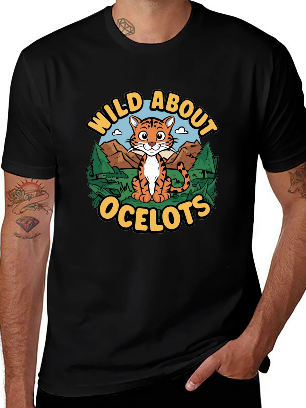 Wild About Ocelots Graphic T-Shirt