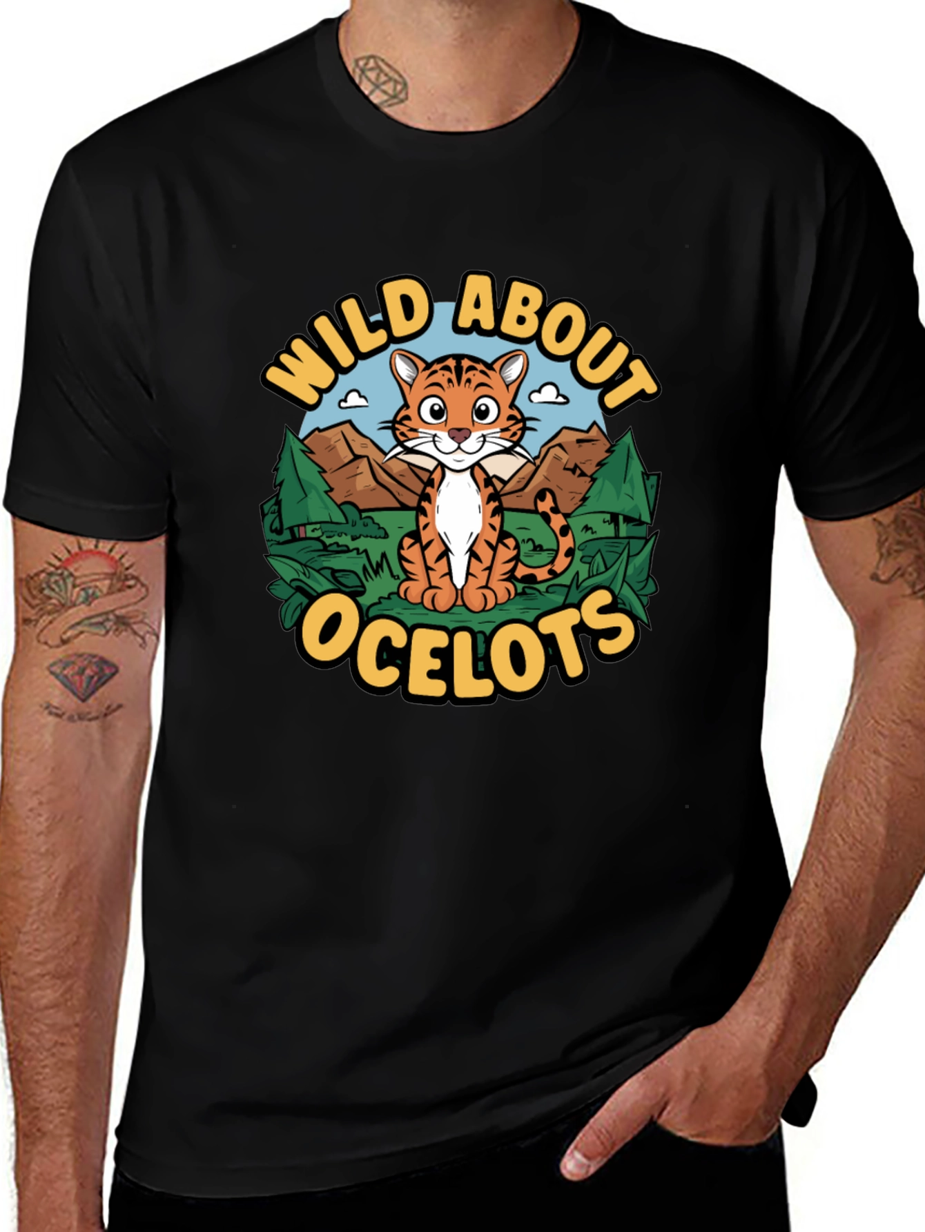 Wild About Ocelots Graphic T-Shirt