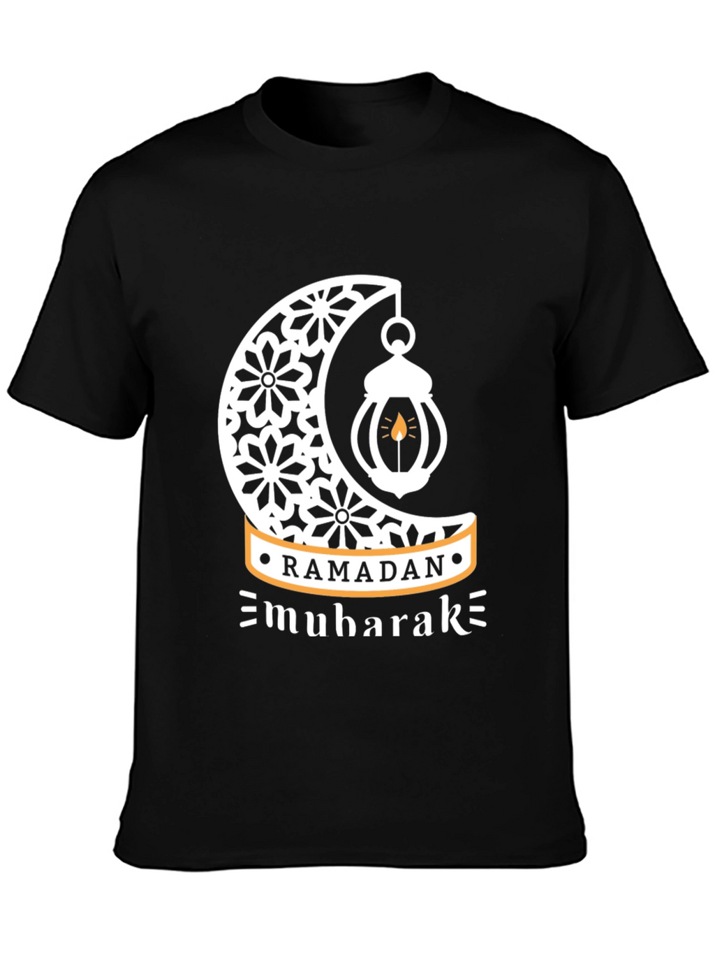 Ramadan Mubarak T-Shirt - Festive Islamic Crescent Moon Design