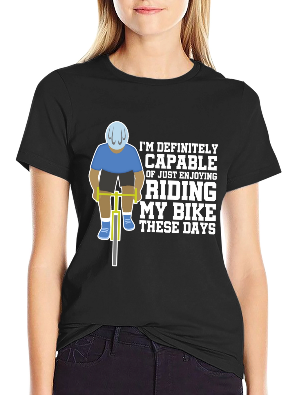 Funny Cycling T-Shirt - Riding My Bike These Days