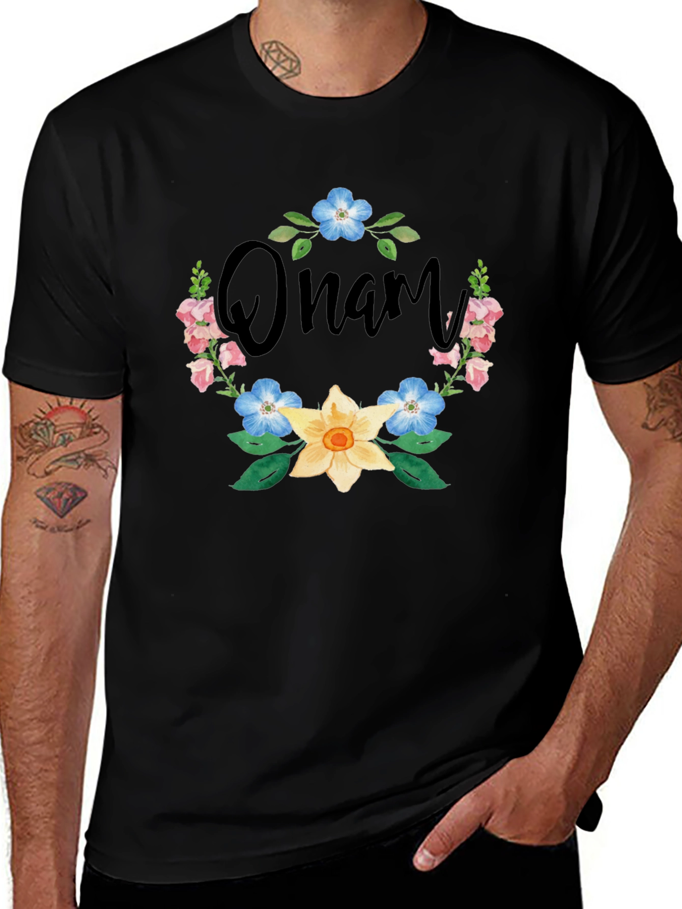 Floral Onam T-Shirt - Celebrate the Festival in Style