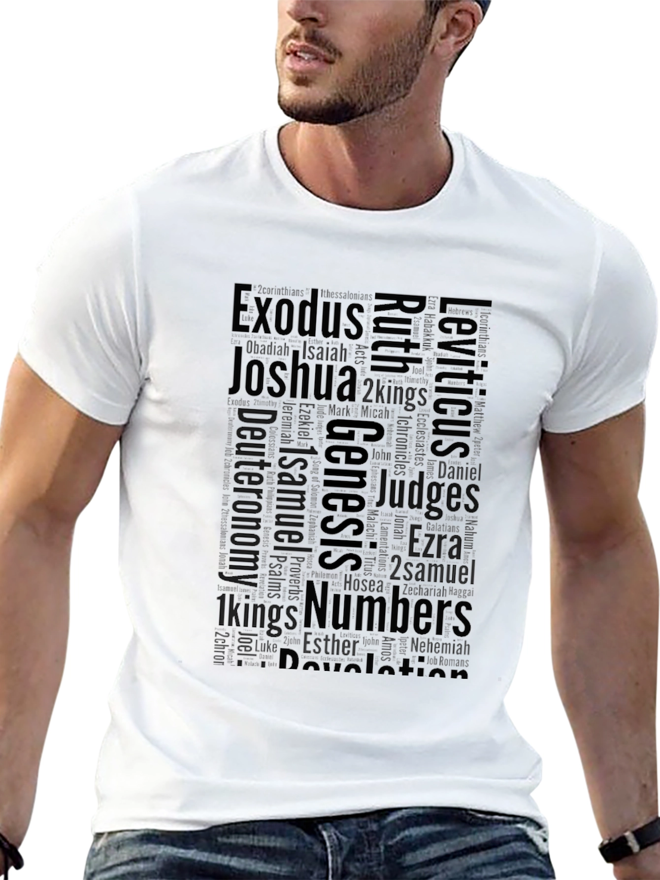 Bible Books Word Art T-Shirt