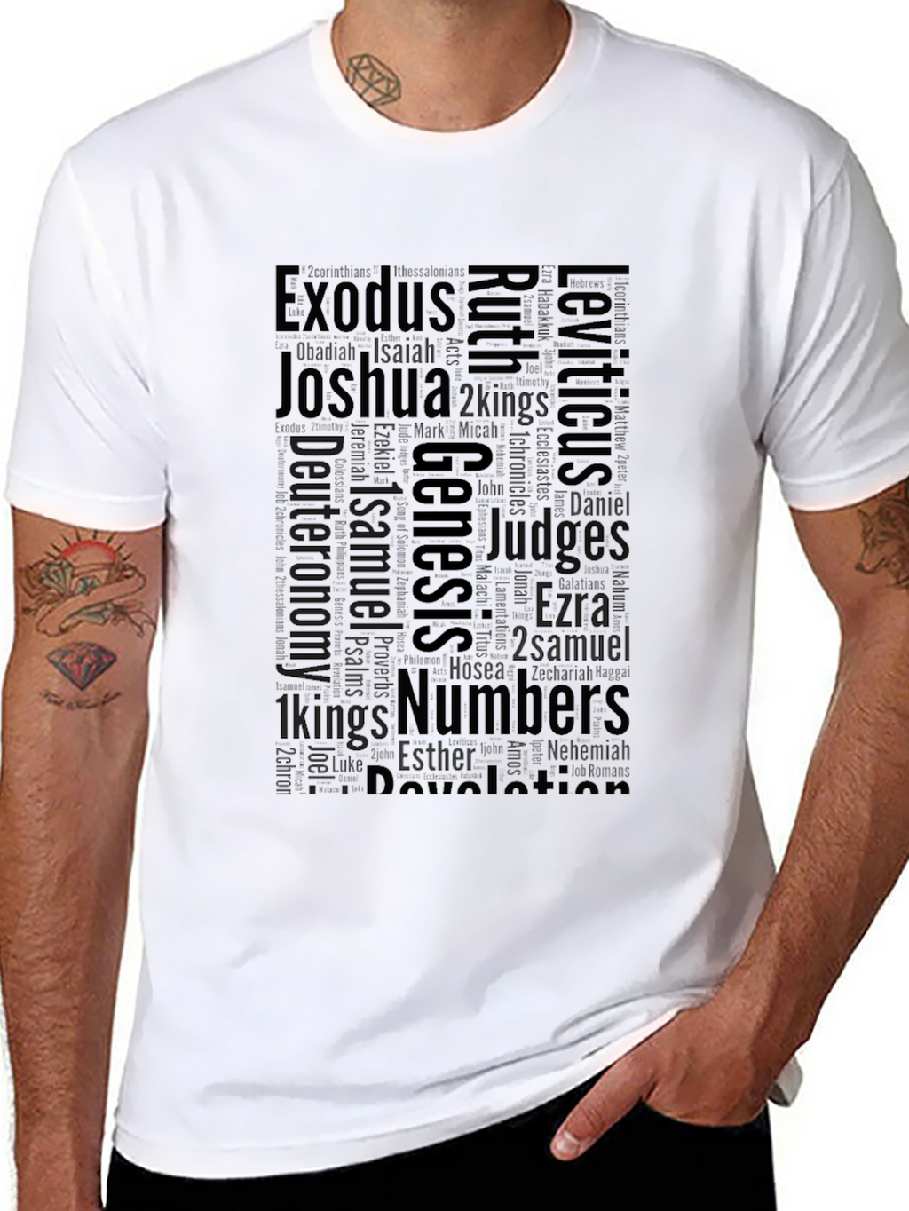 Bible Books Word Art T-Shirt