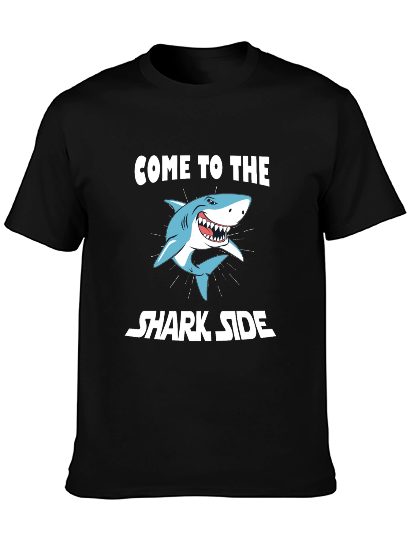 Come to the Shark Side Mens Black T-Shirt