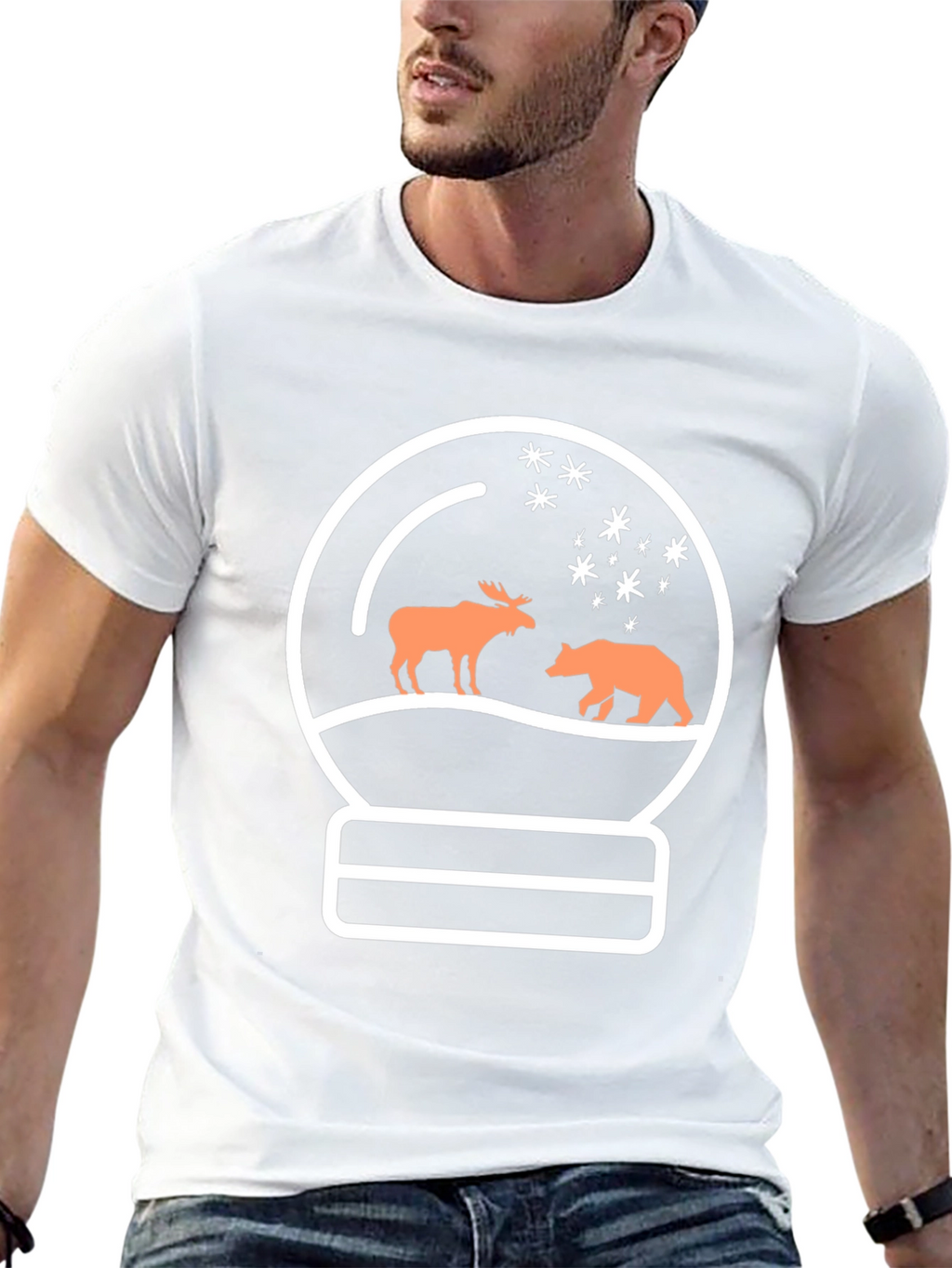 Snow Globe Graphic Tee - Moose & Bear