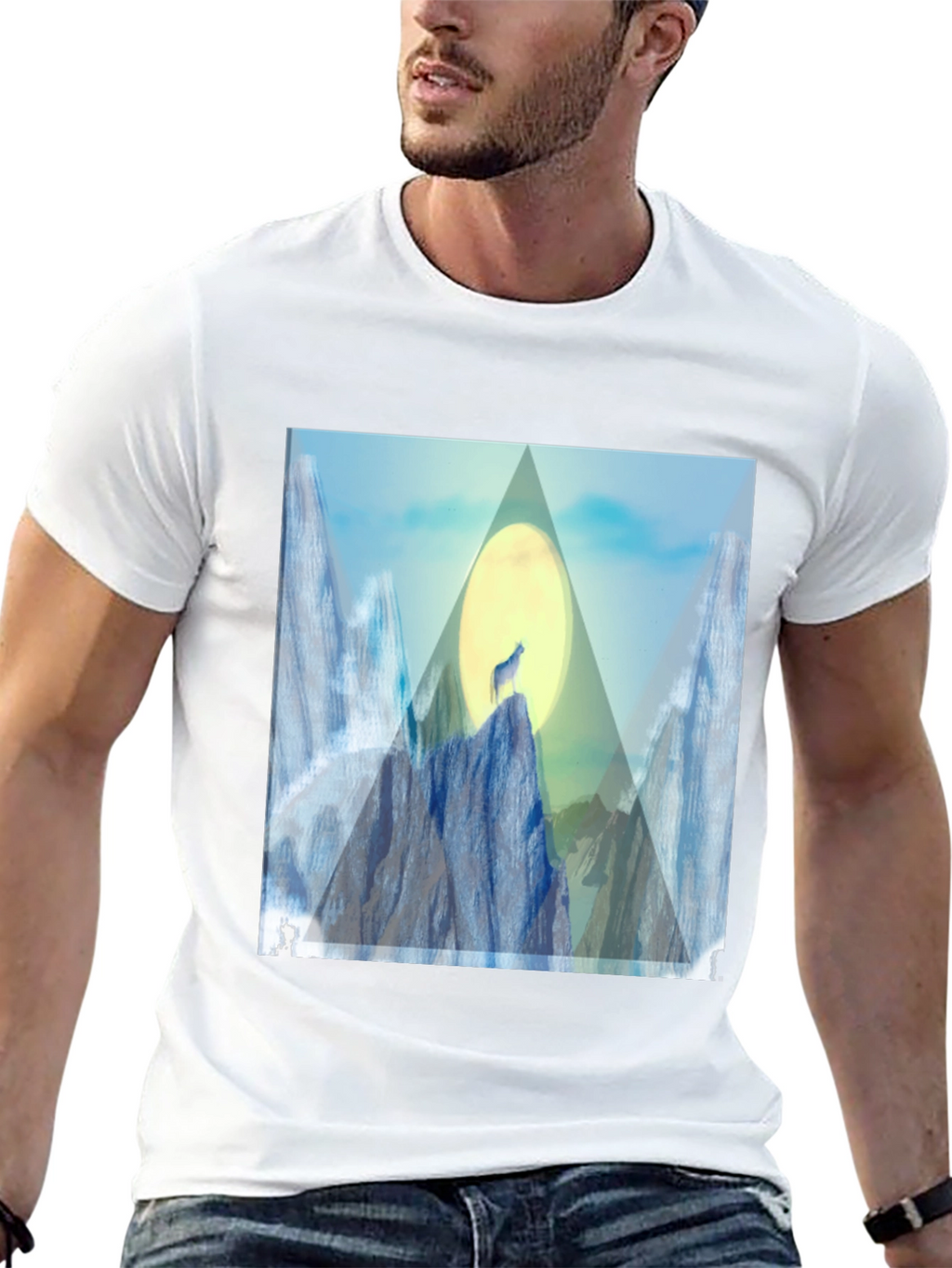 Wolf Moon Graphic Tee - Stylish Black T-Shirt