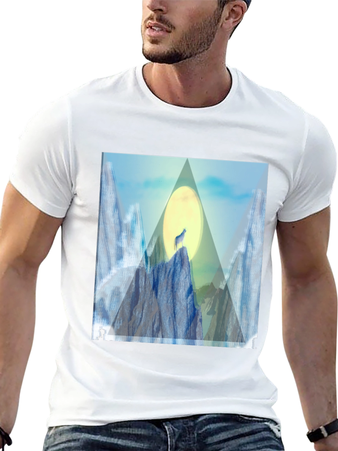 Wolf Moon Graphic Tee - Stylish Black T-Shirt