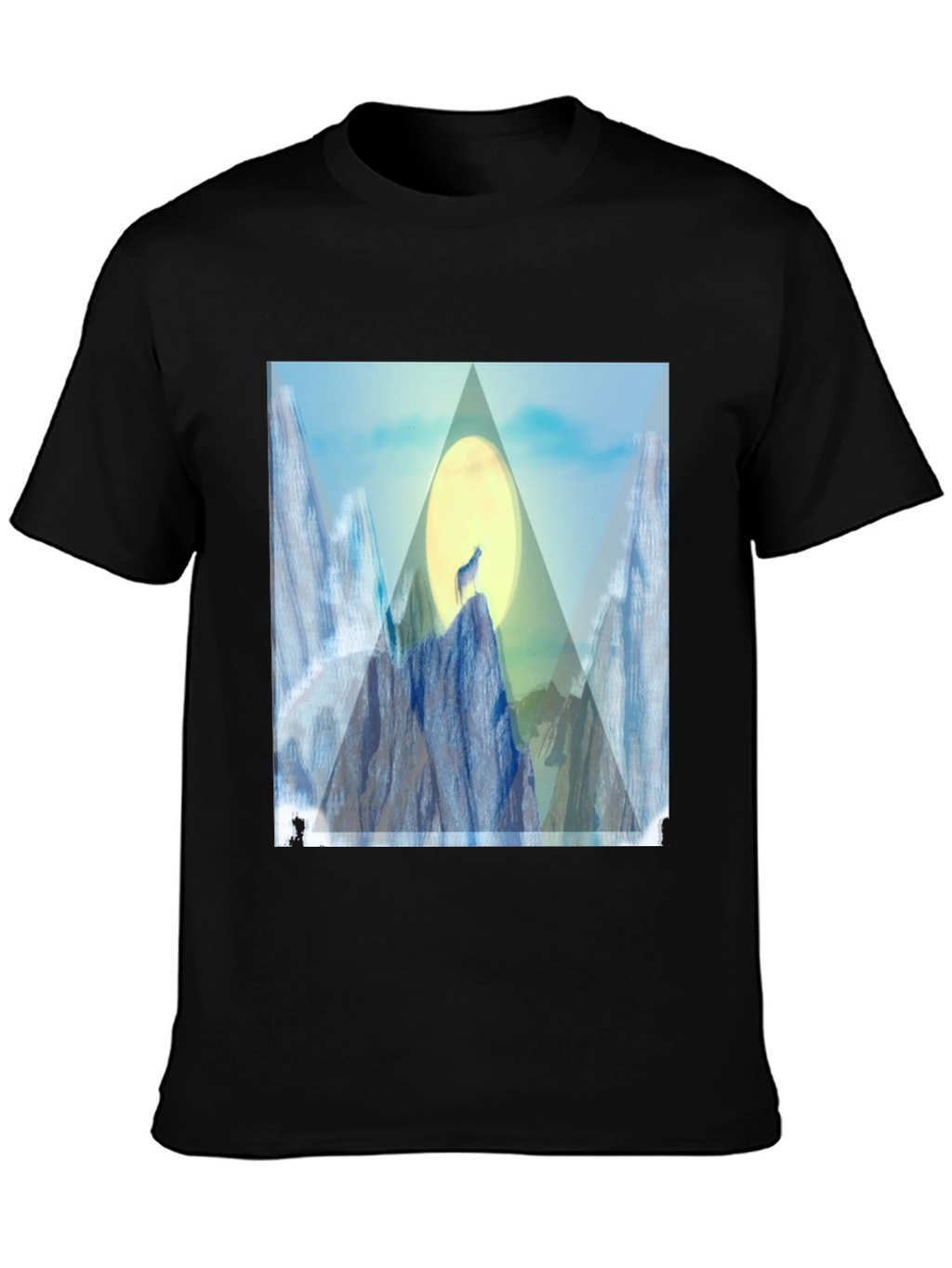 Wolf Moon Graphic Tee - Stylish Black T-Shirt