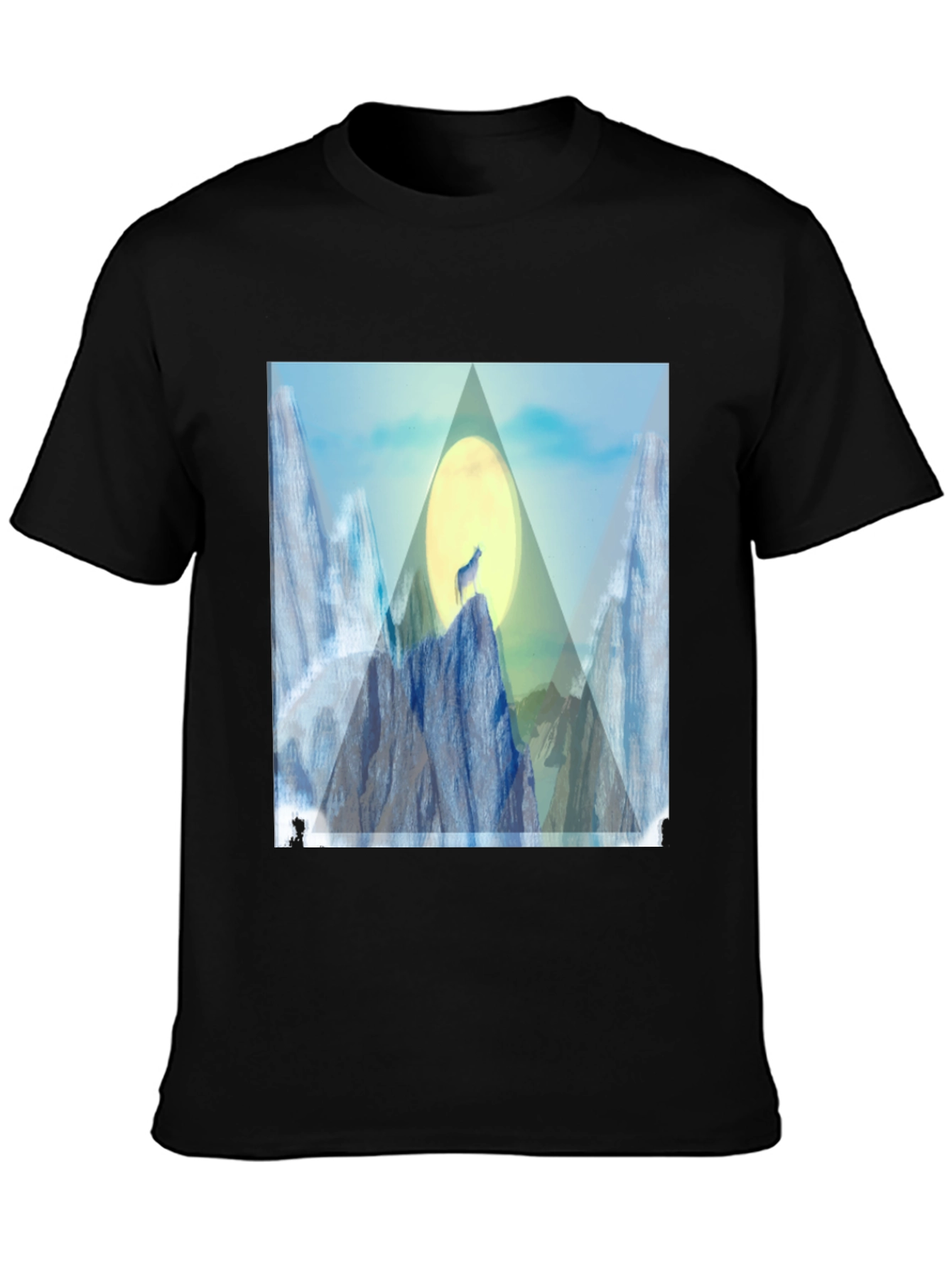 Wolf Moon Graphic Tee - Stylish Black T-Shirt