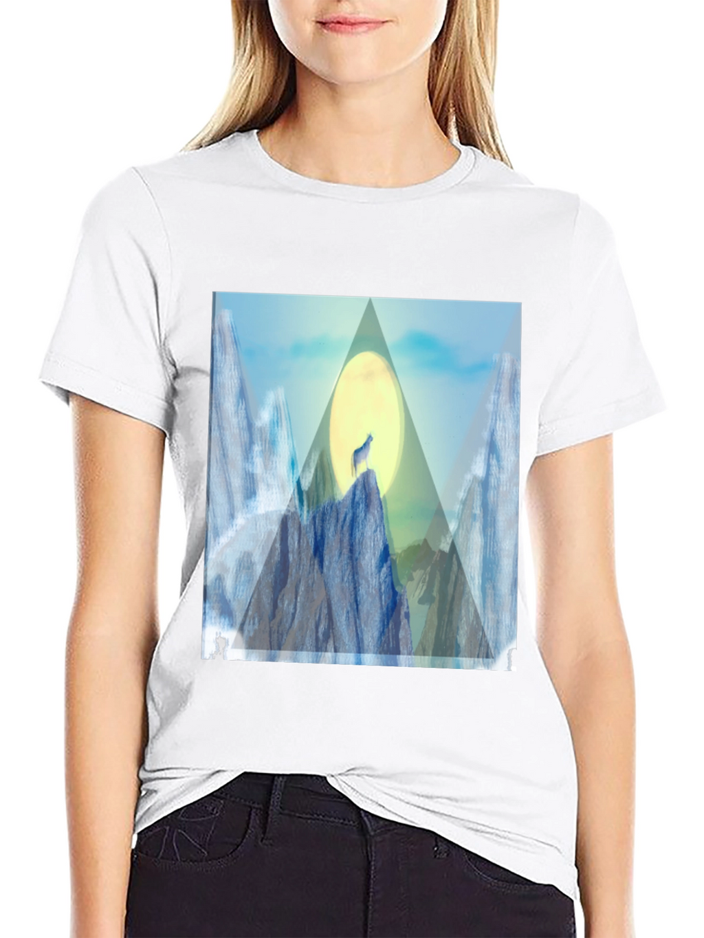 Wolf Moon Graphic Tee - Stylish Black T-Shirt