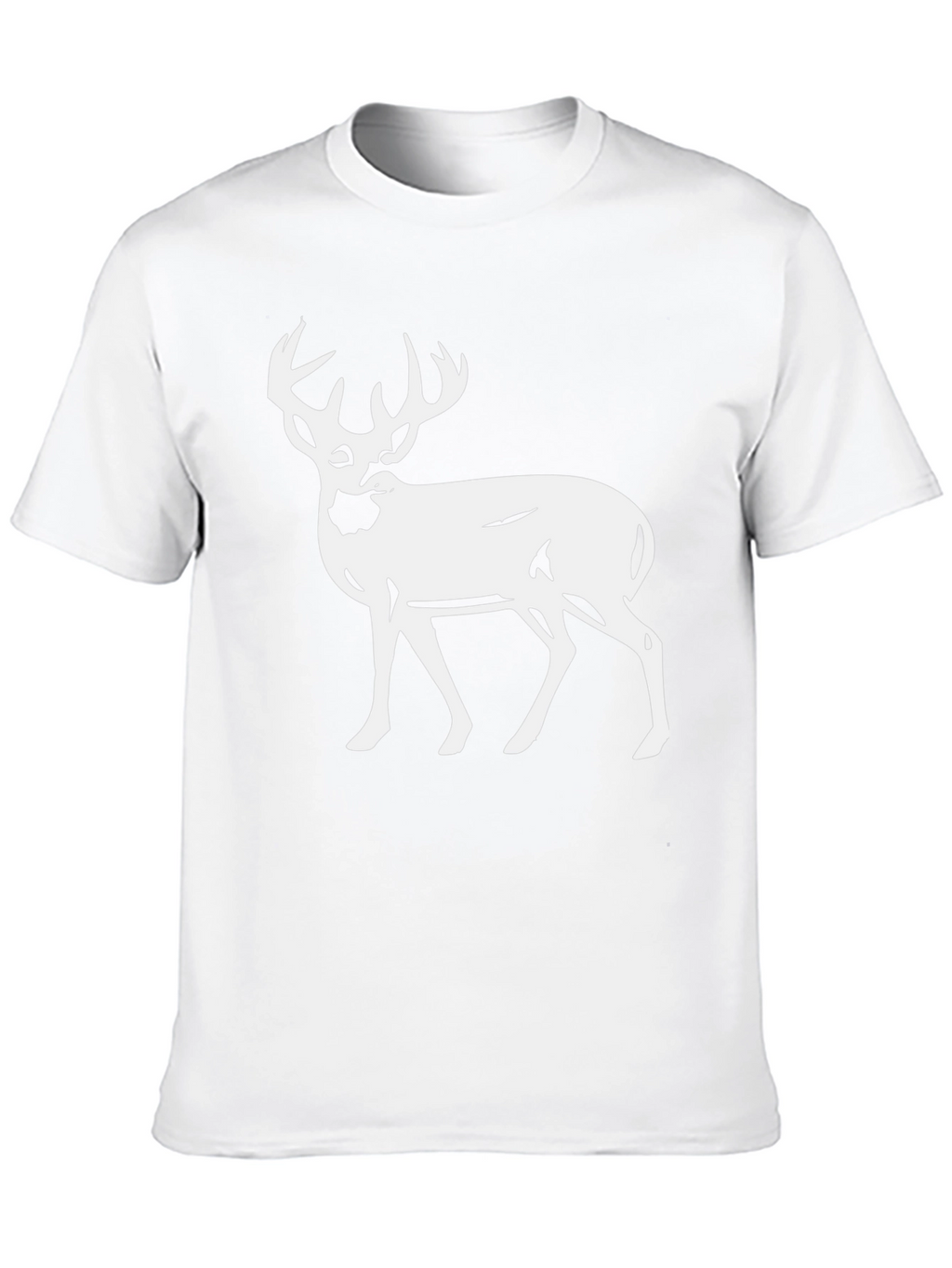 Deer Graphic Tee - Black Cotton T-Shirt