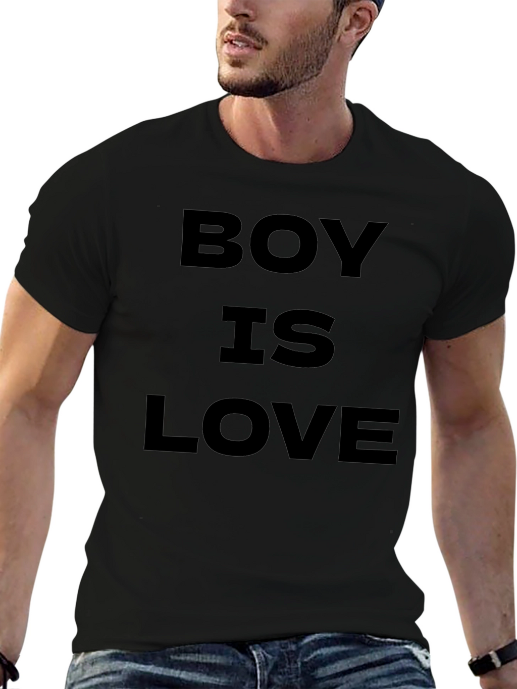 Boy is Love Black Graphic Tee