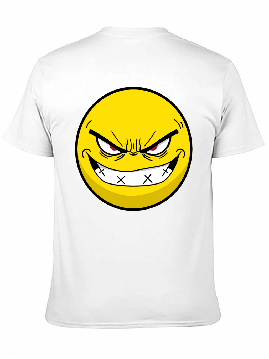 Evil Grin Emoji Black T-Shirt - Express Yourself!