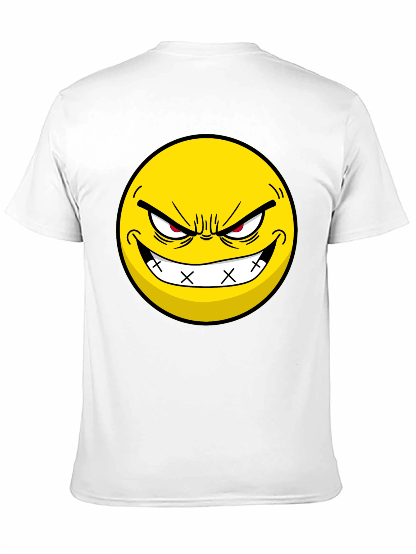 Evil Grin Emoji Black T-Shirt - Express Yourself!