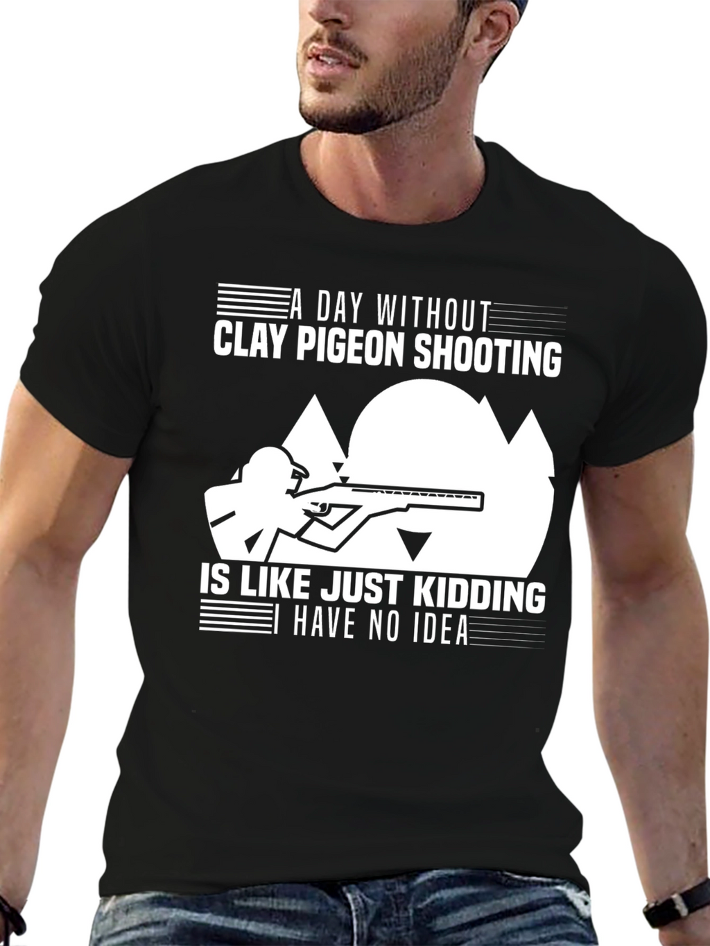 Clay Pigeon Shooting T-Shirt: Funny Hunter Tee