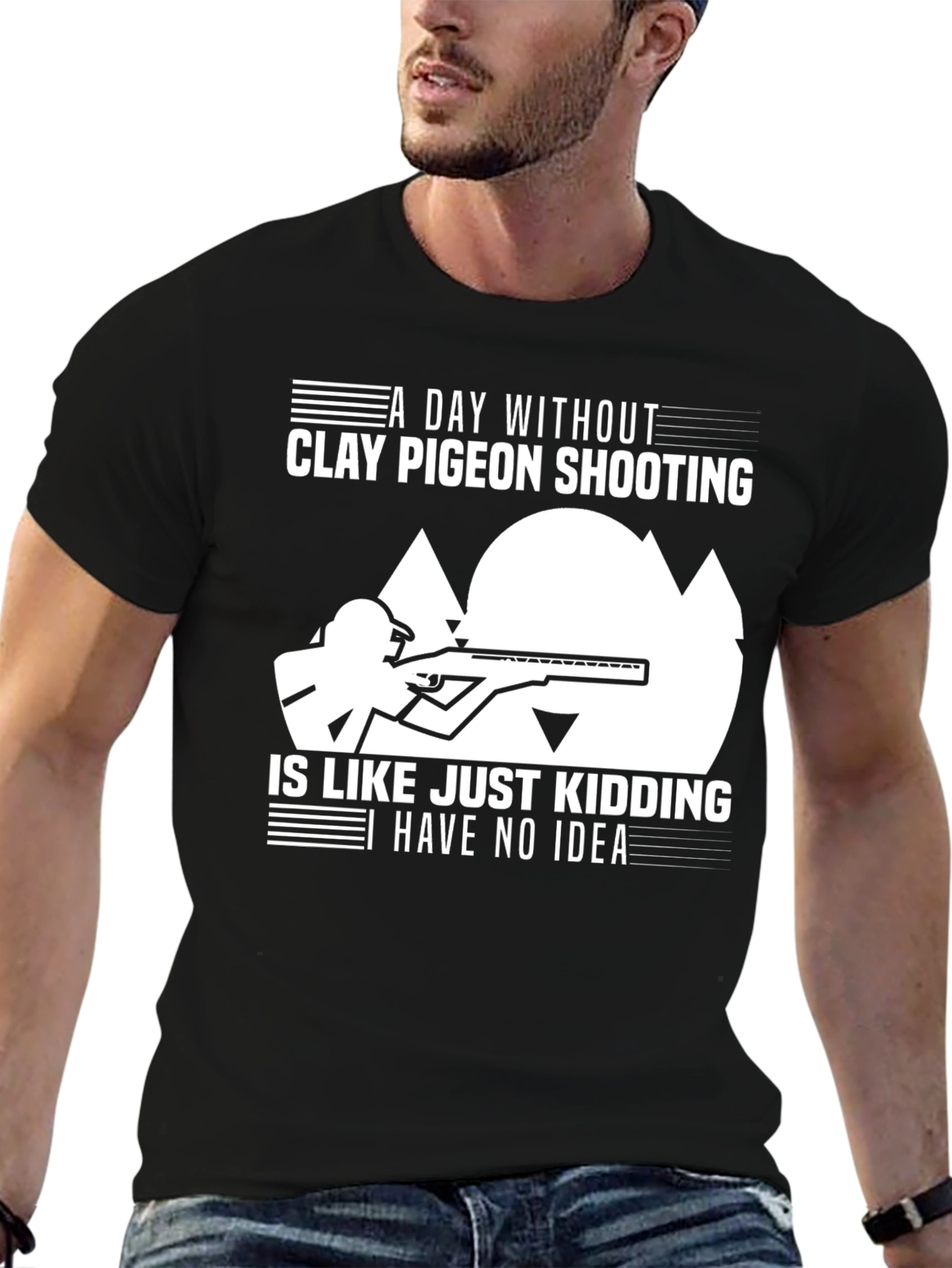 Clay Pigeon Shooting T-Shirt: Funny Hunter Tee