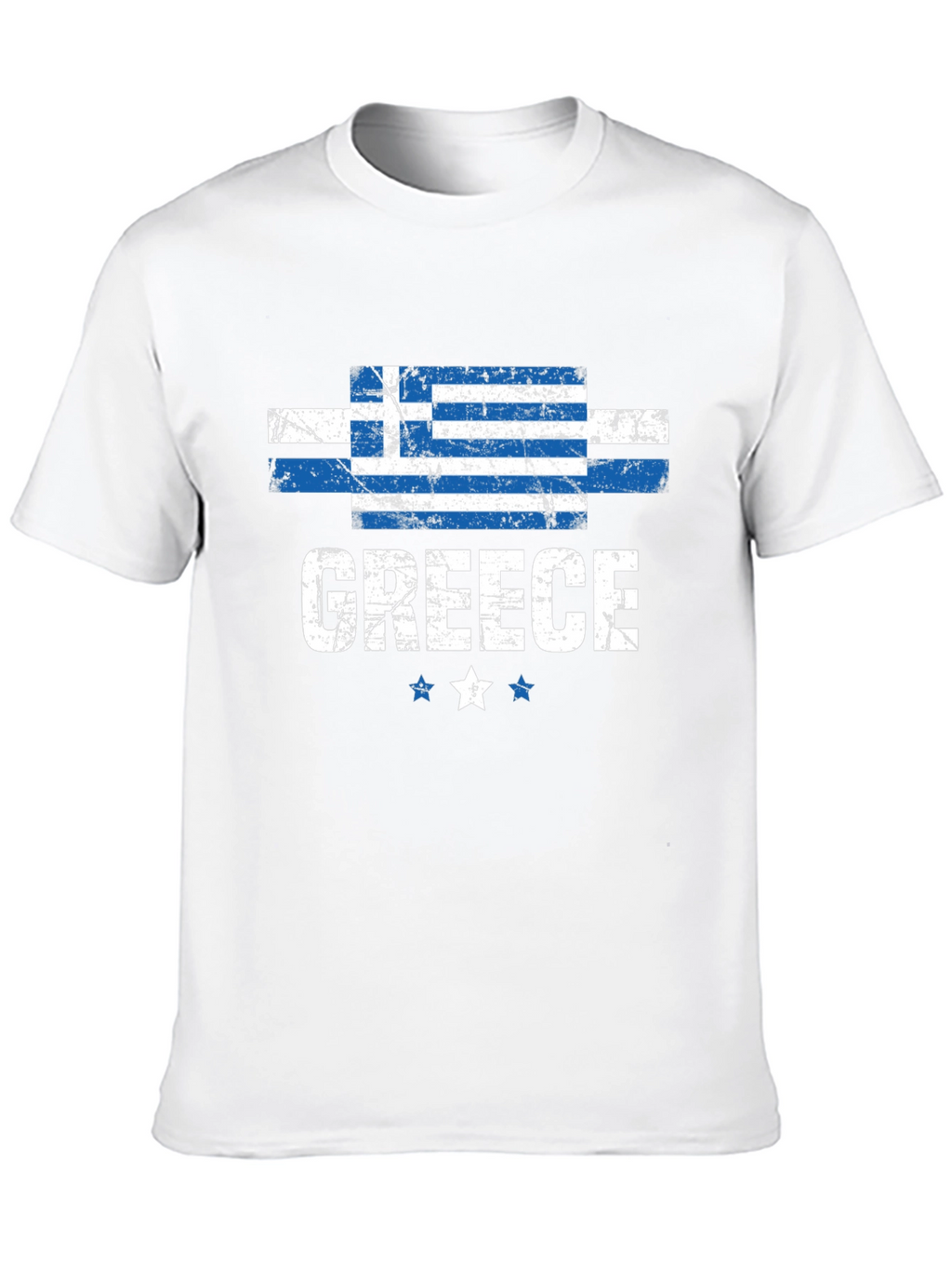Greece Flag T-Shirt Distressed Design
