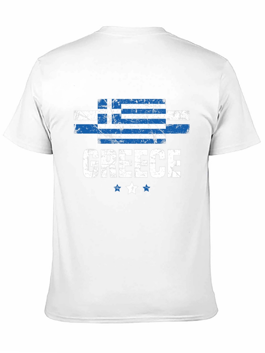 Greece Flag T-Shirt Distressed Design