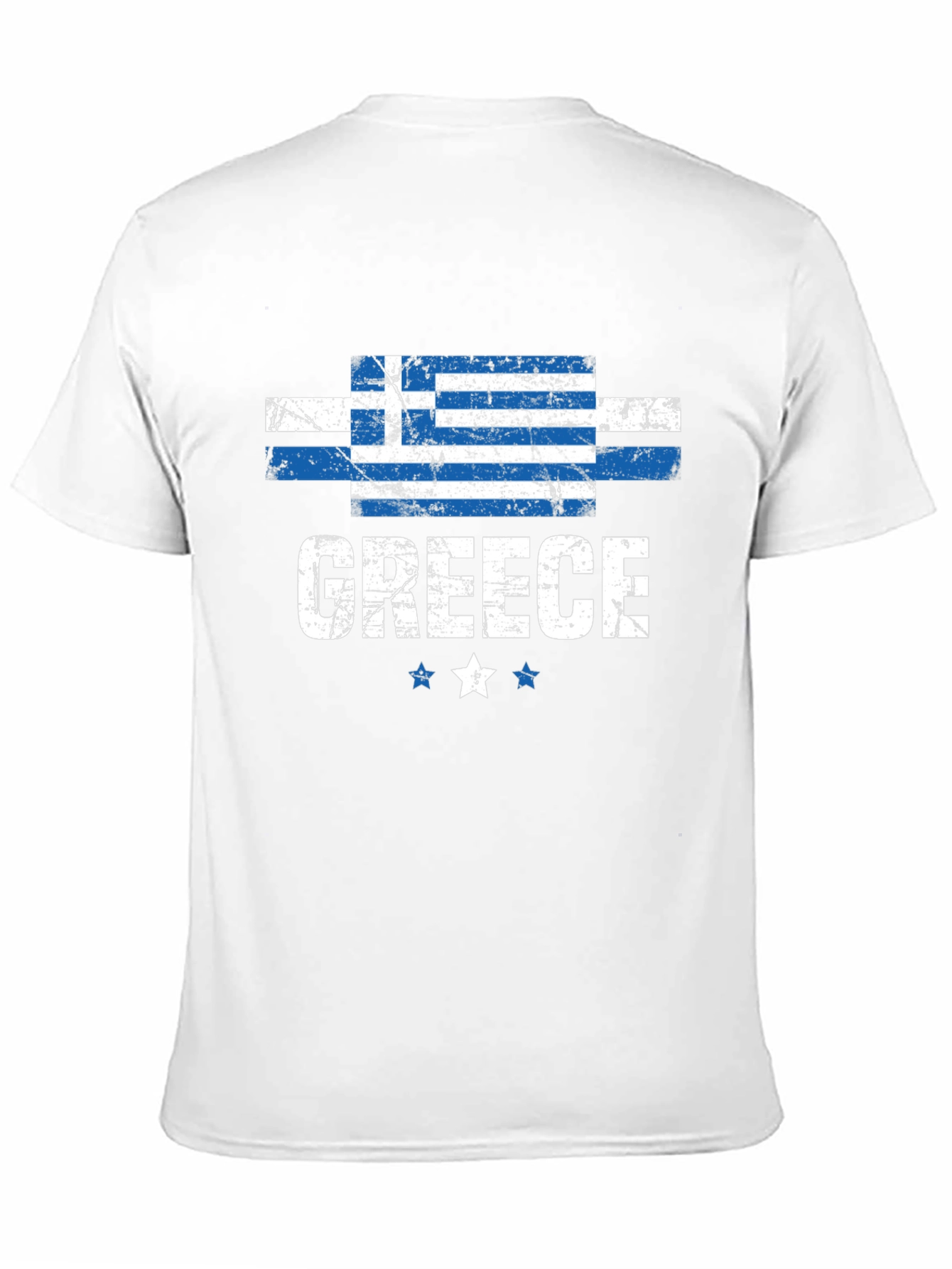 Greece Flag T-Shirt Distressed Design