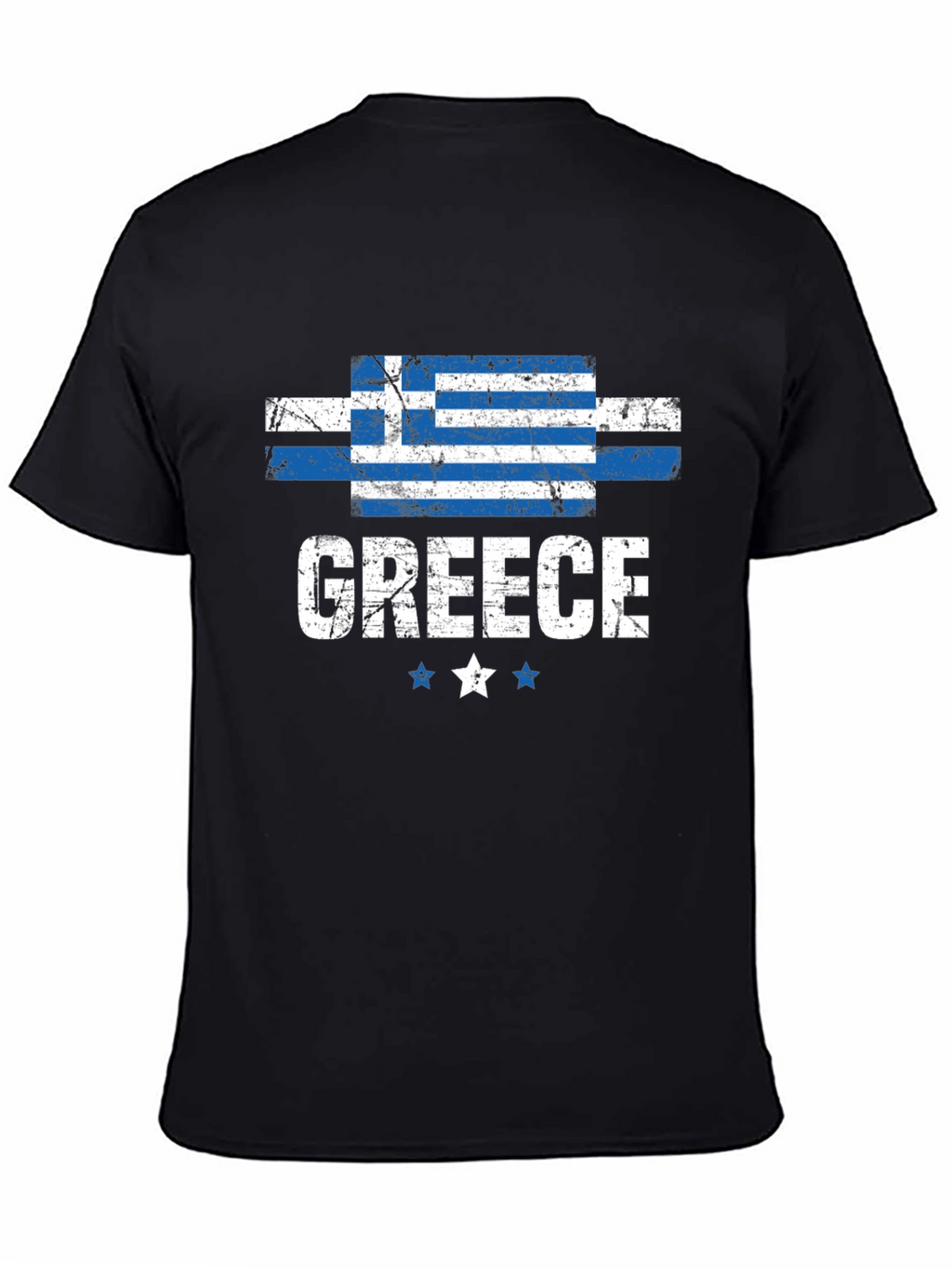 Greece Flag T-Shirt Distressed Design