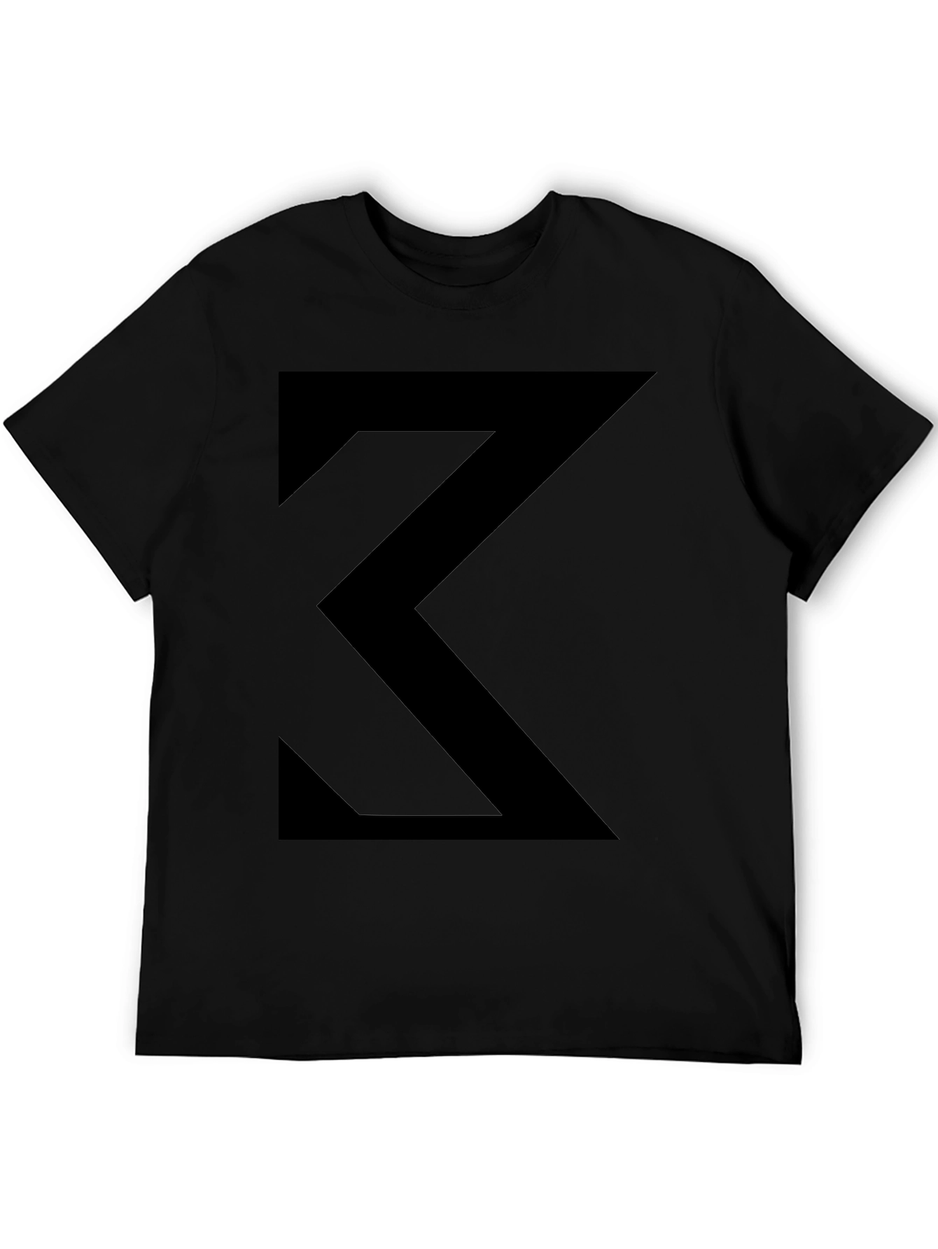 Abstract Geometric Black Graphic Tee - Casual Comfort