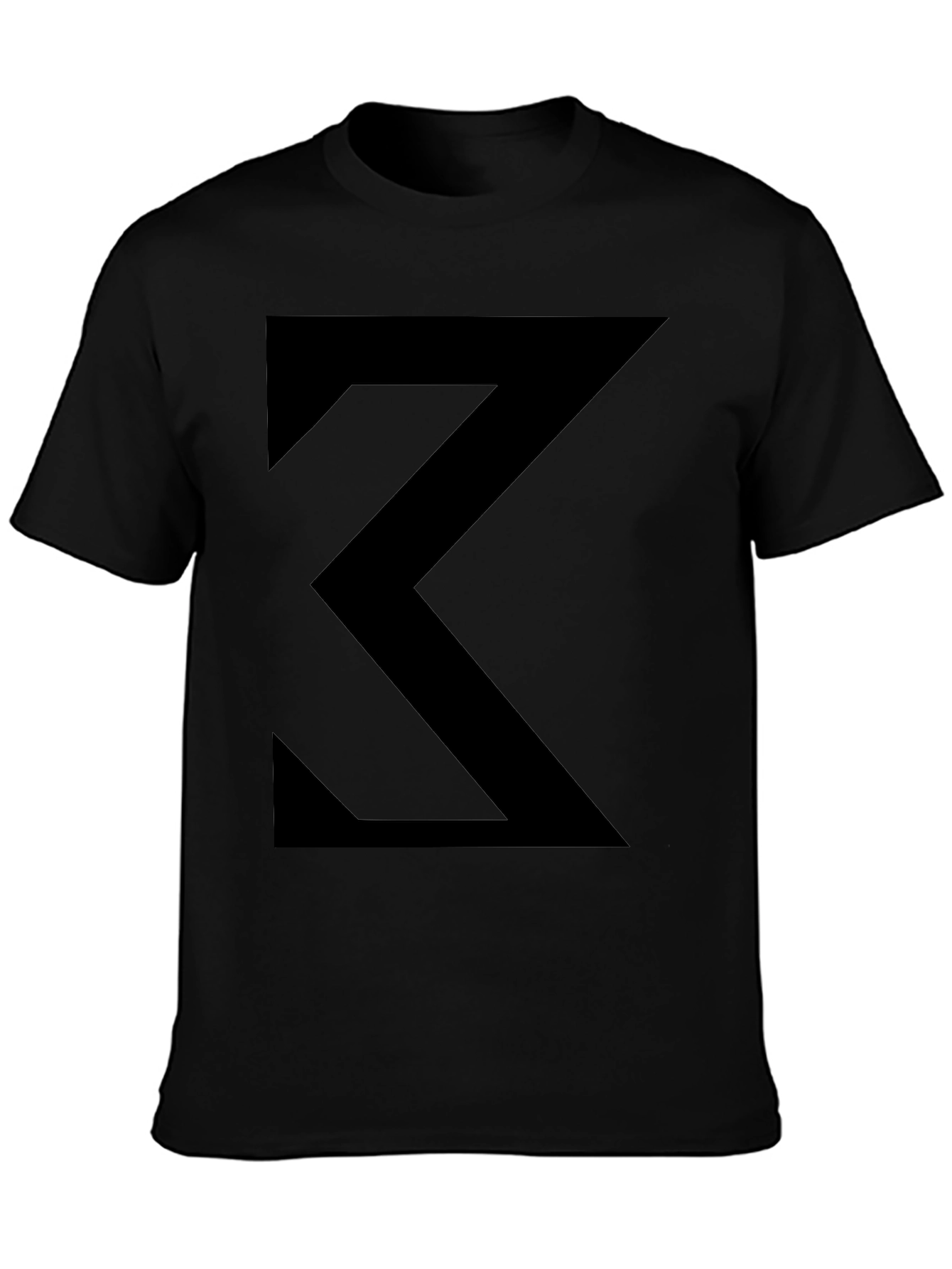Abstract Geometric Black Graphic Tee - Casual Comfort