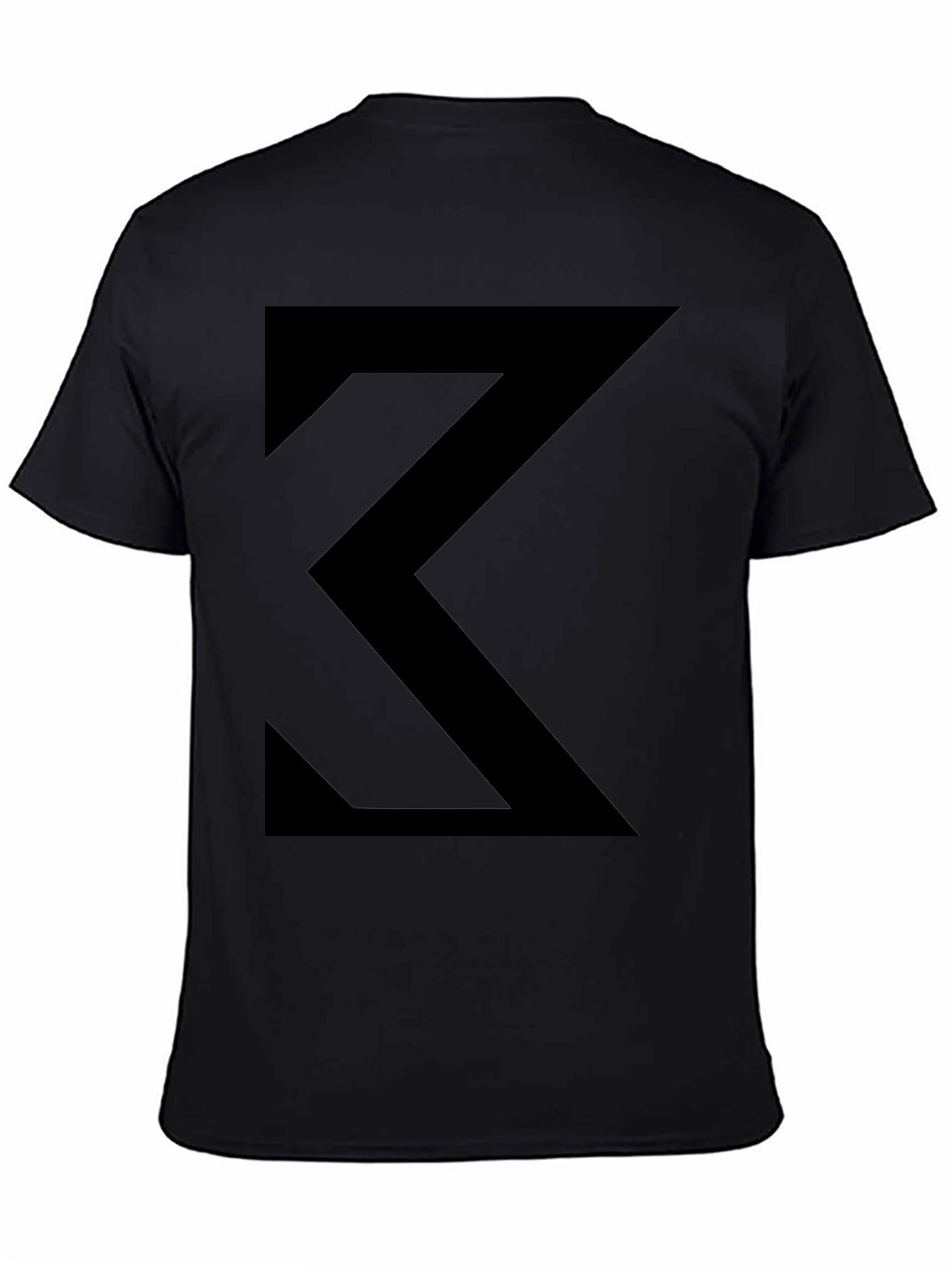 Abstract Geometric Black Graphic Tee - Casual Comfort