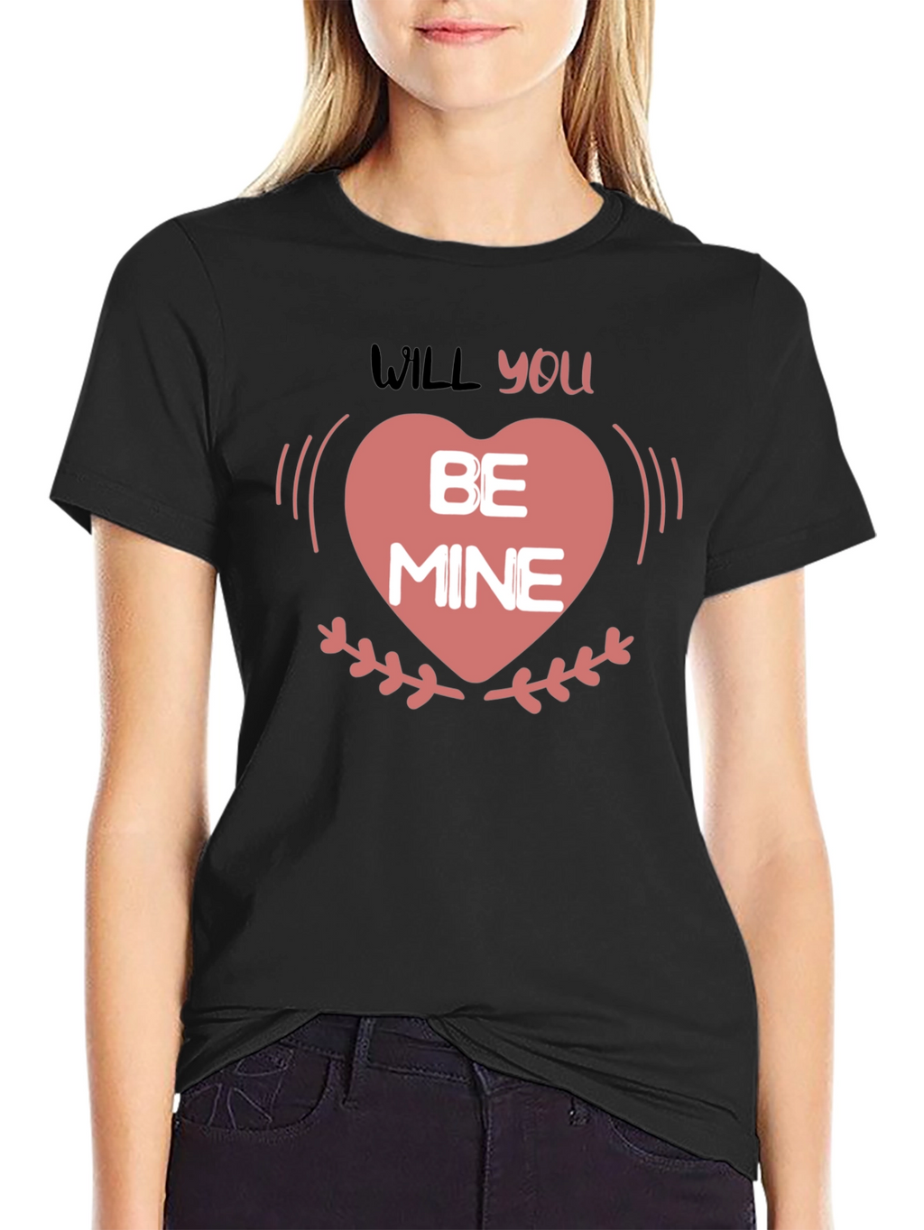 Will You Be Mine Valentines Day Heart T-Shirt