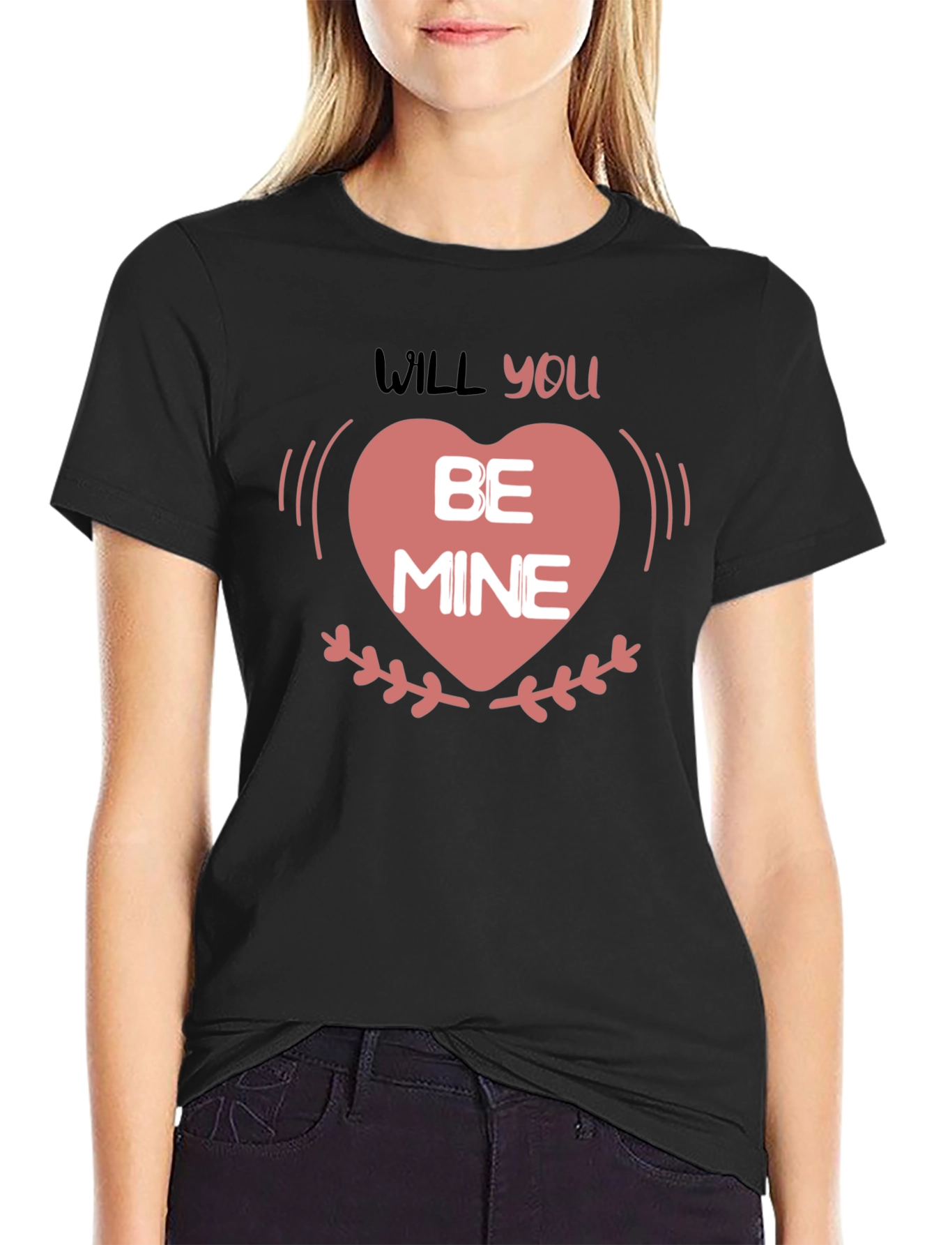 Will You Be Mine Valentines Day Heart T-Shirt