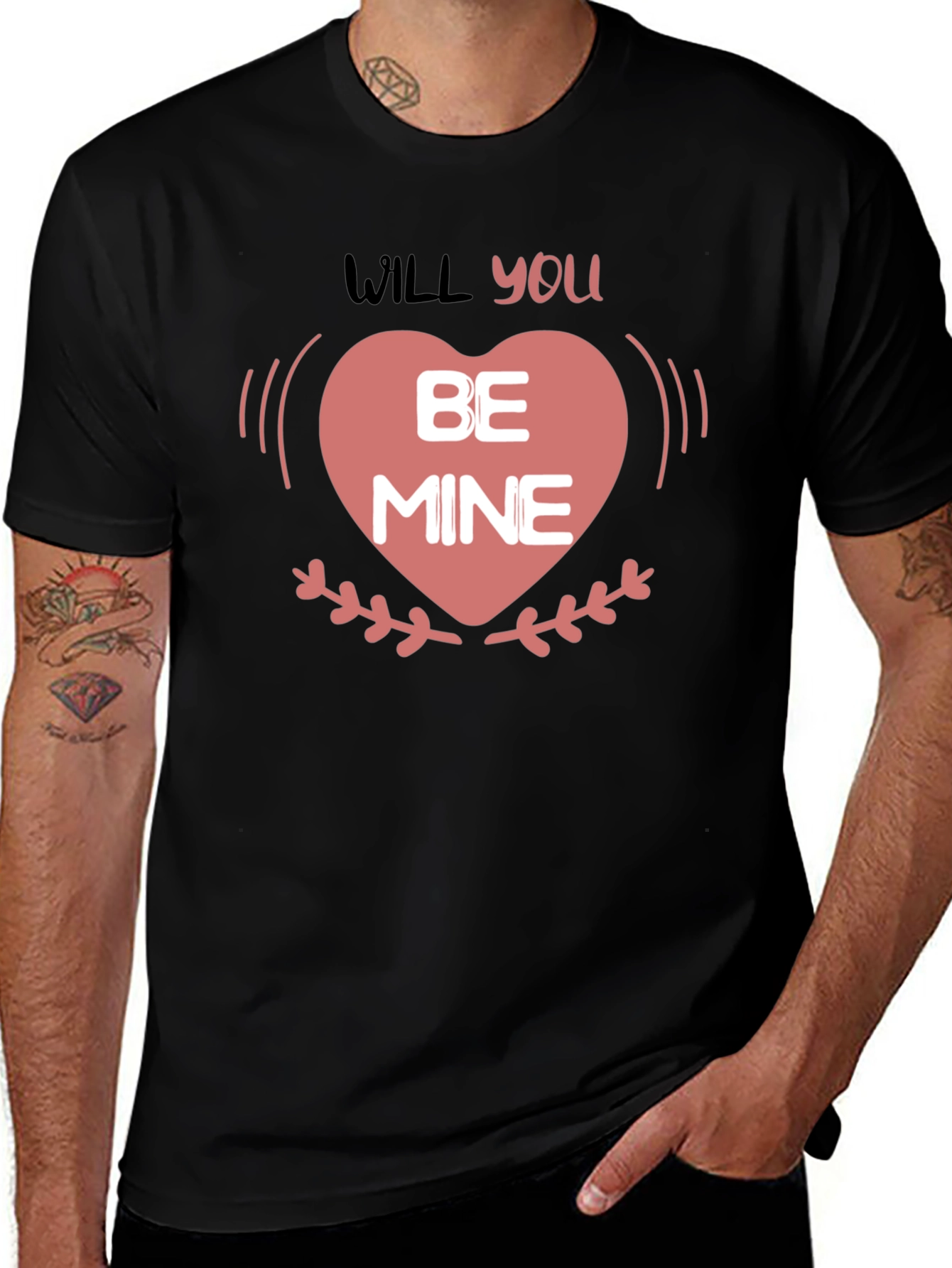 Will You Be Mine Valentines Day Heart T-Shirt