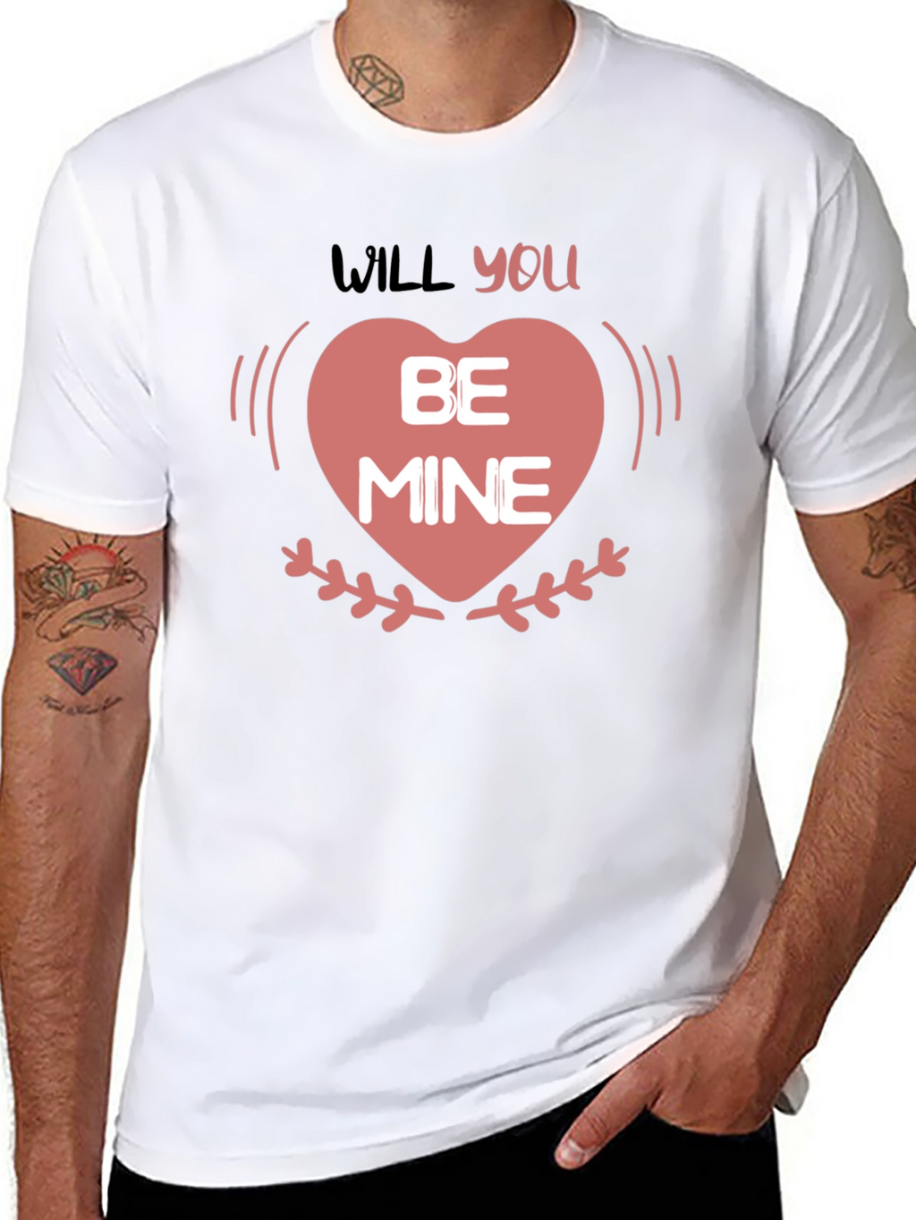 Will You Be Mine Valentines Day Heart T-Shirt