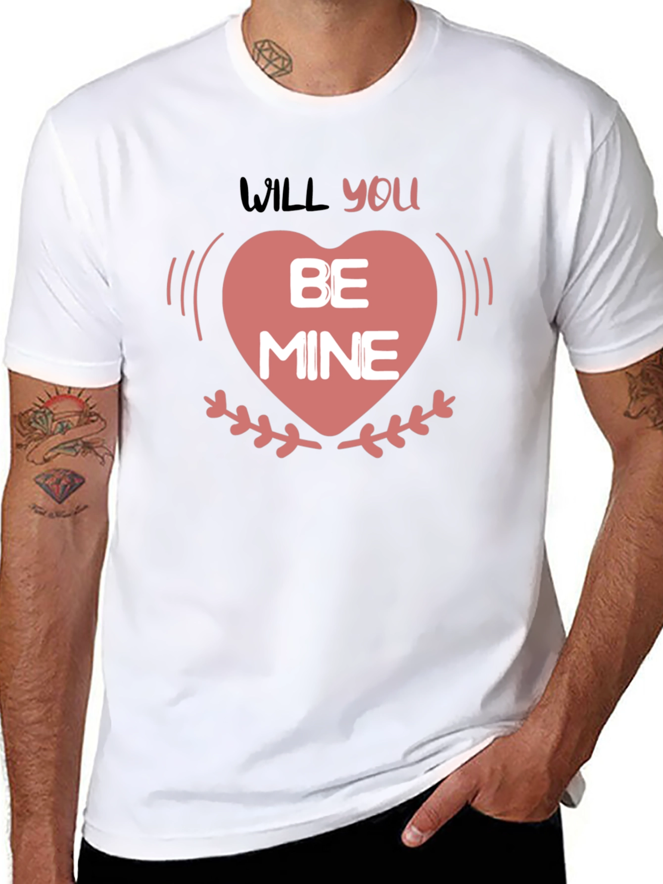 Will You Be Mine Valentines Day Heart T-Shirt
