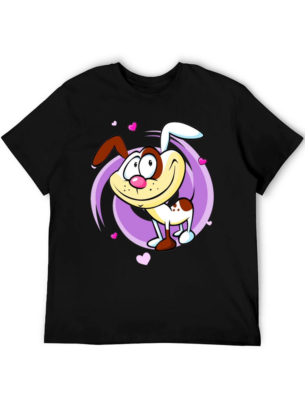 Cute Cartoon Dog Graphic T-Shirt
