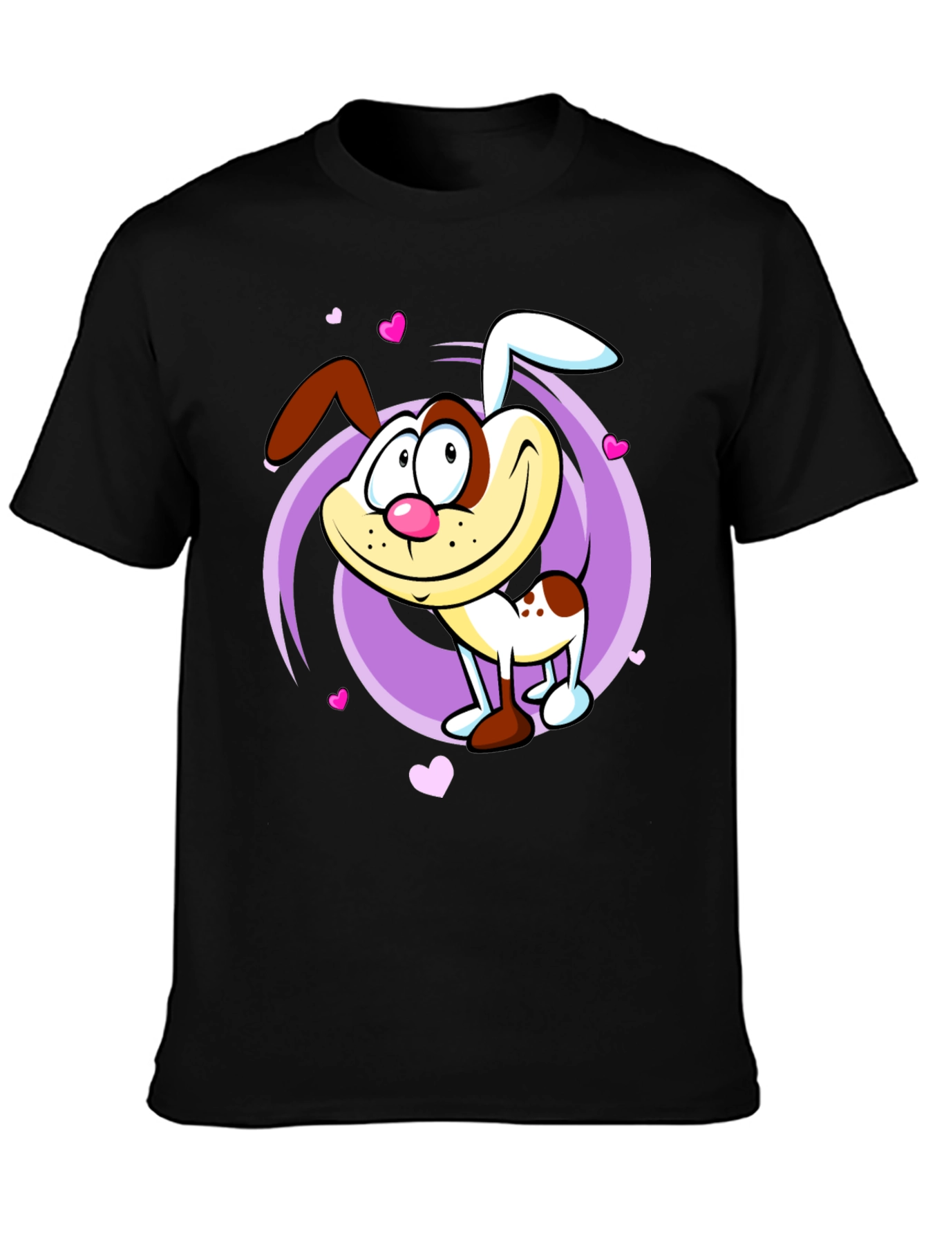 Cute Cartoon Dog Graphic T-Shirt
