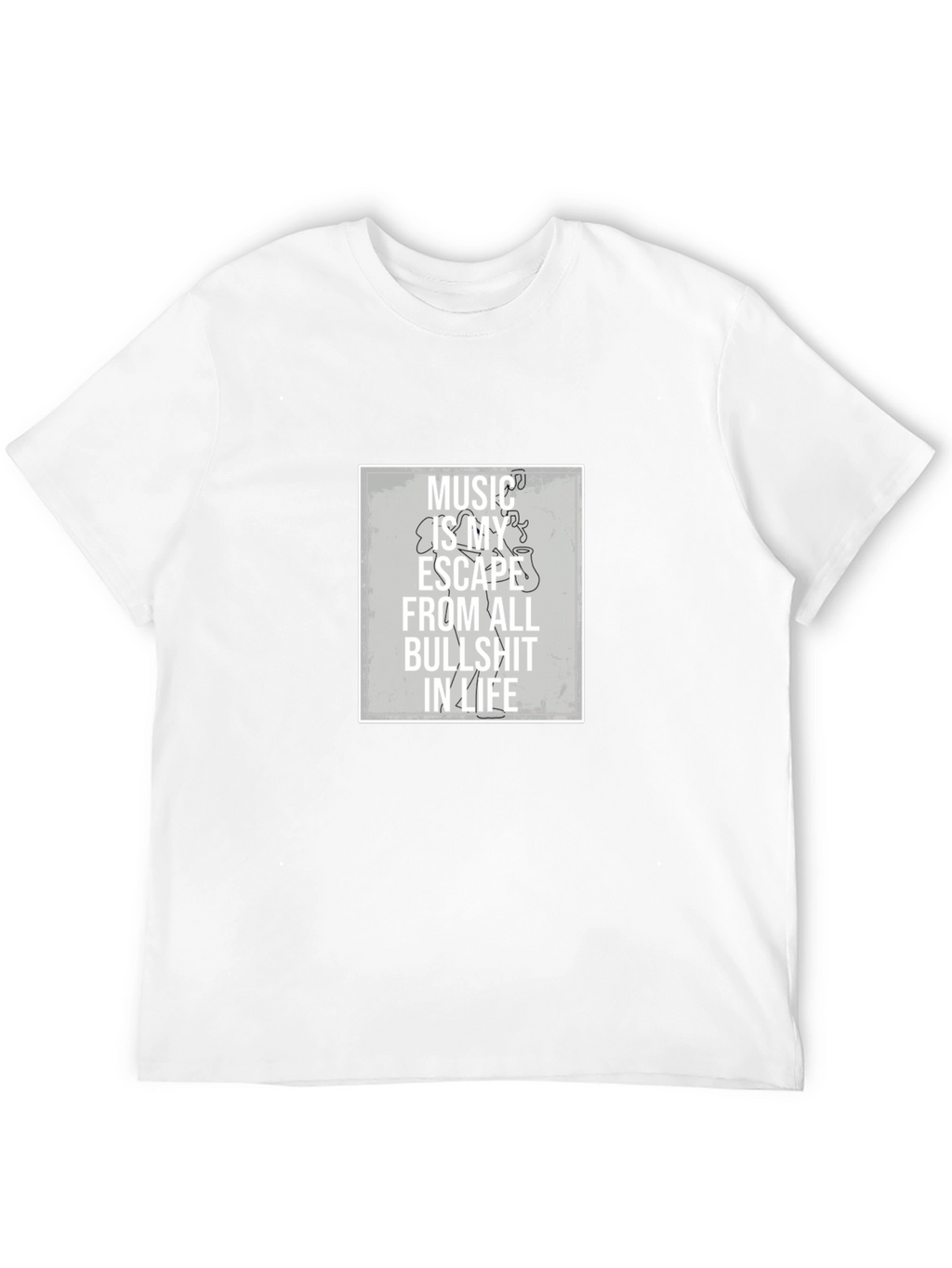 Music Is My Escape T-Shirt - Black Graphic Tee