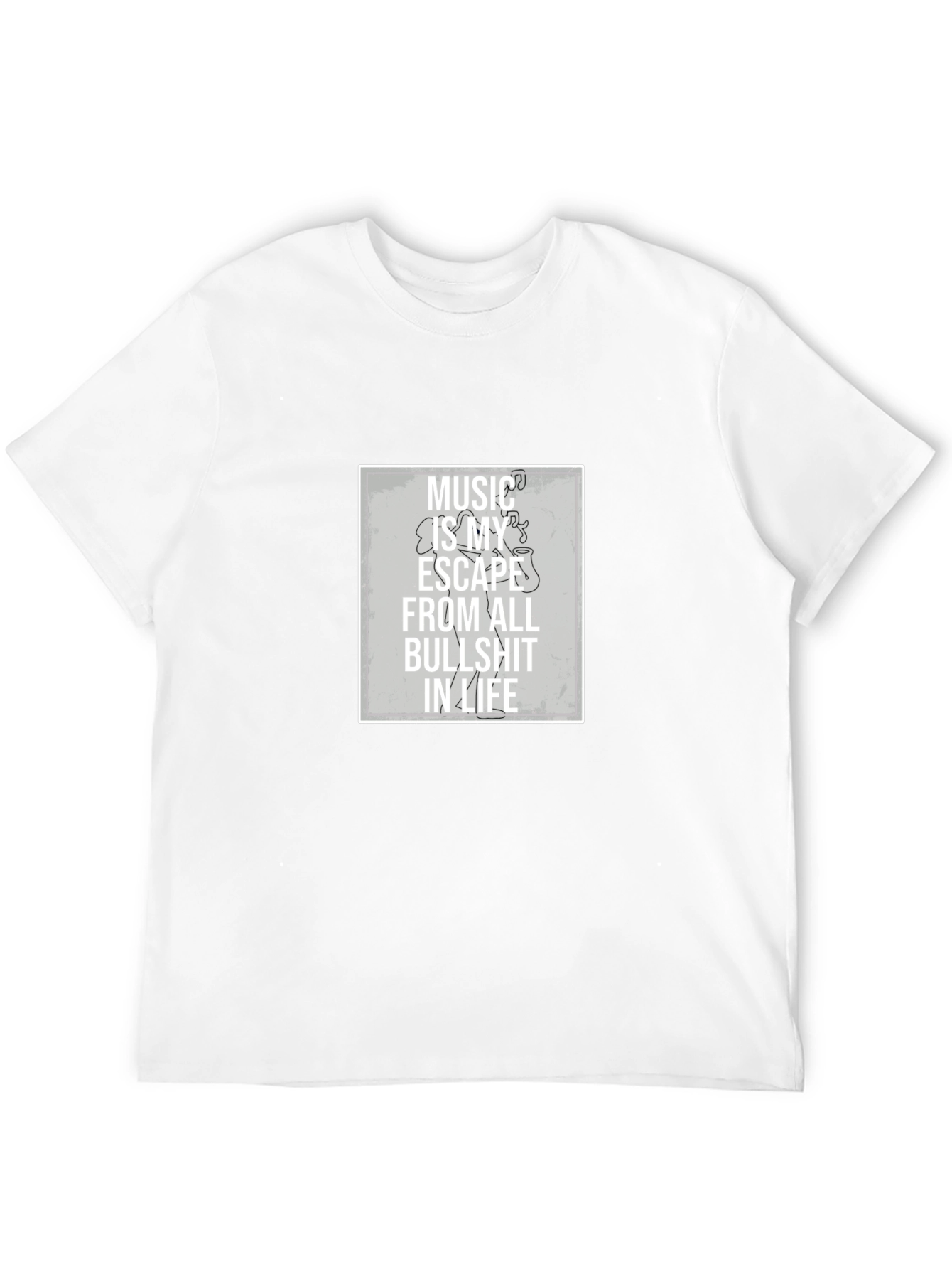 Music Is My Escape T-Shirt - Black Graphic Tee