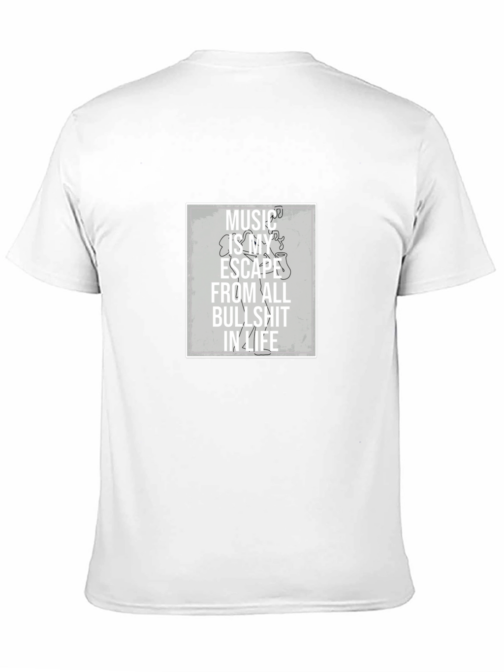 Music Is My Escape T-Shirt - Black Graphic Tee