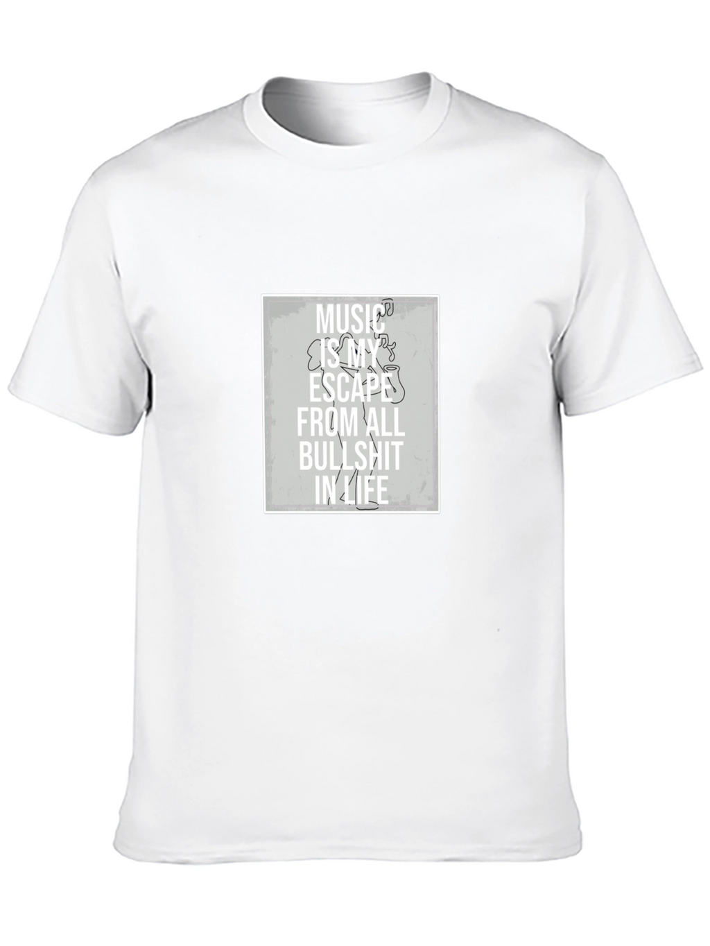 Music Is My Escape T-Shirt - Black Graphic Tee