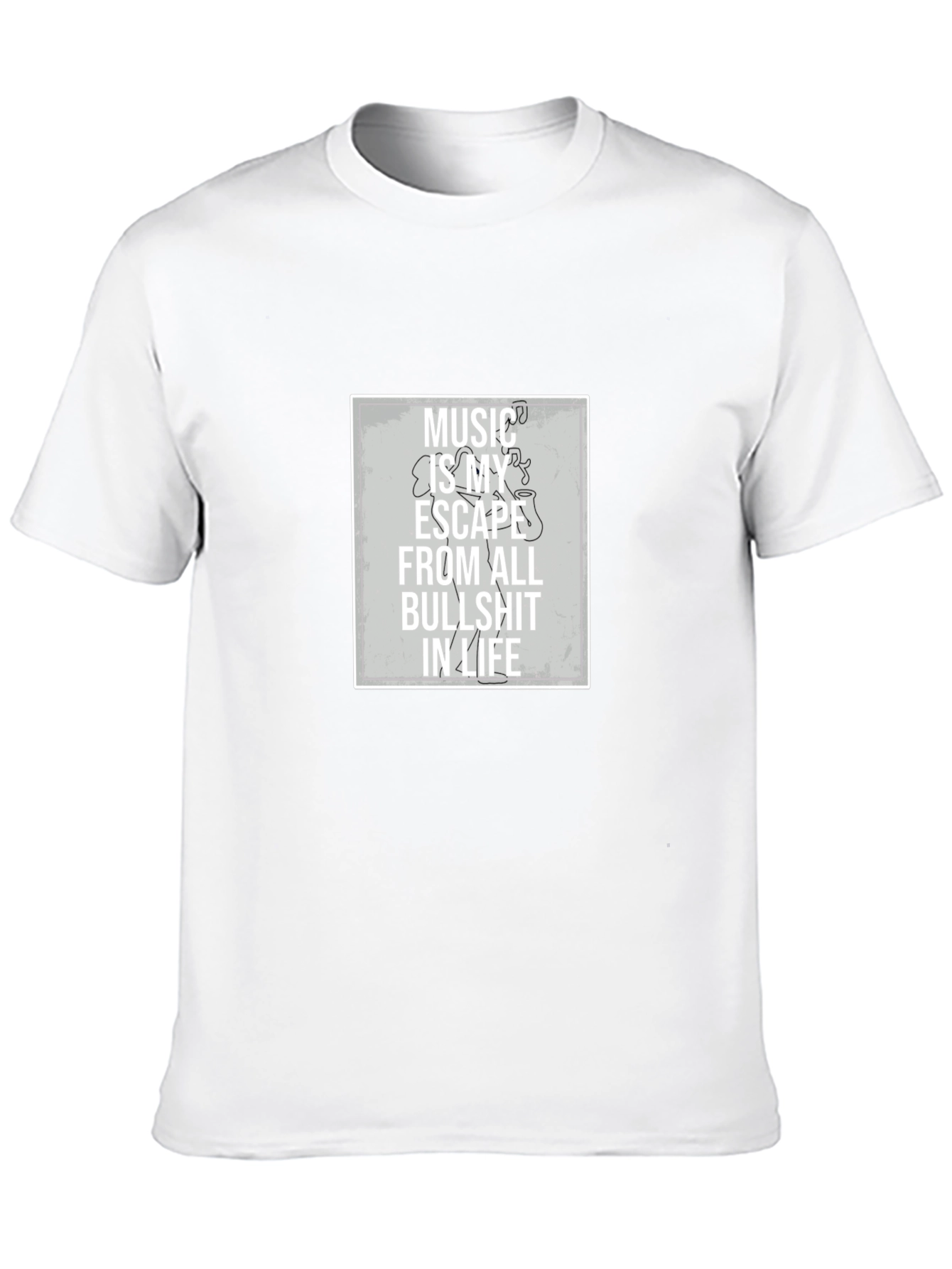 Music Is My Escape T-Shirt - Black Graphic Tee