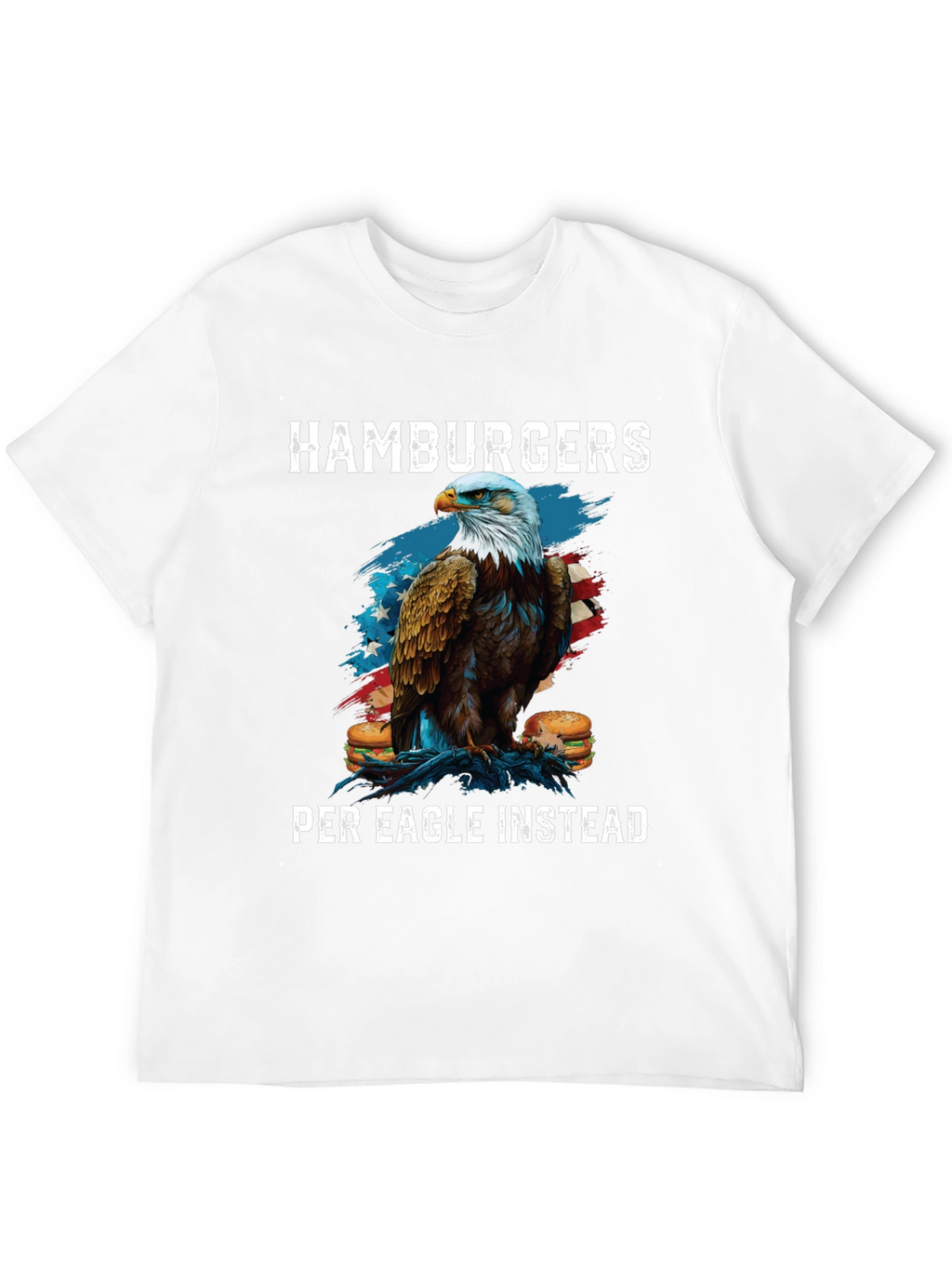 Patriotic Eagle & Hamburgers T-Shirt