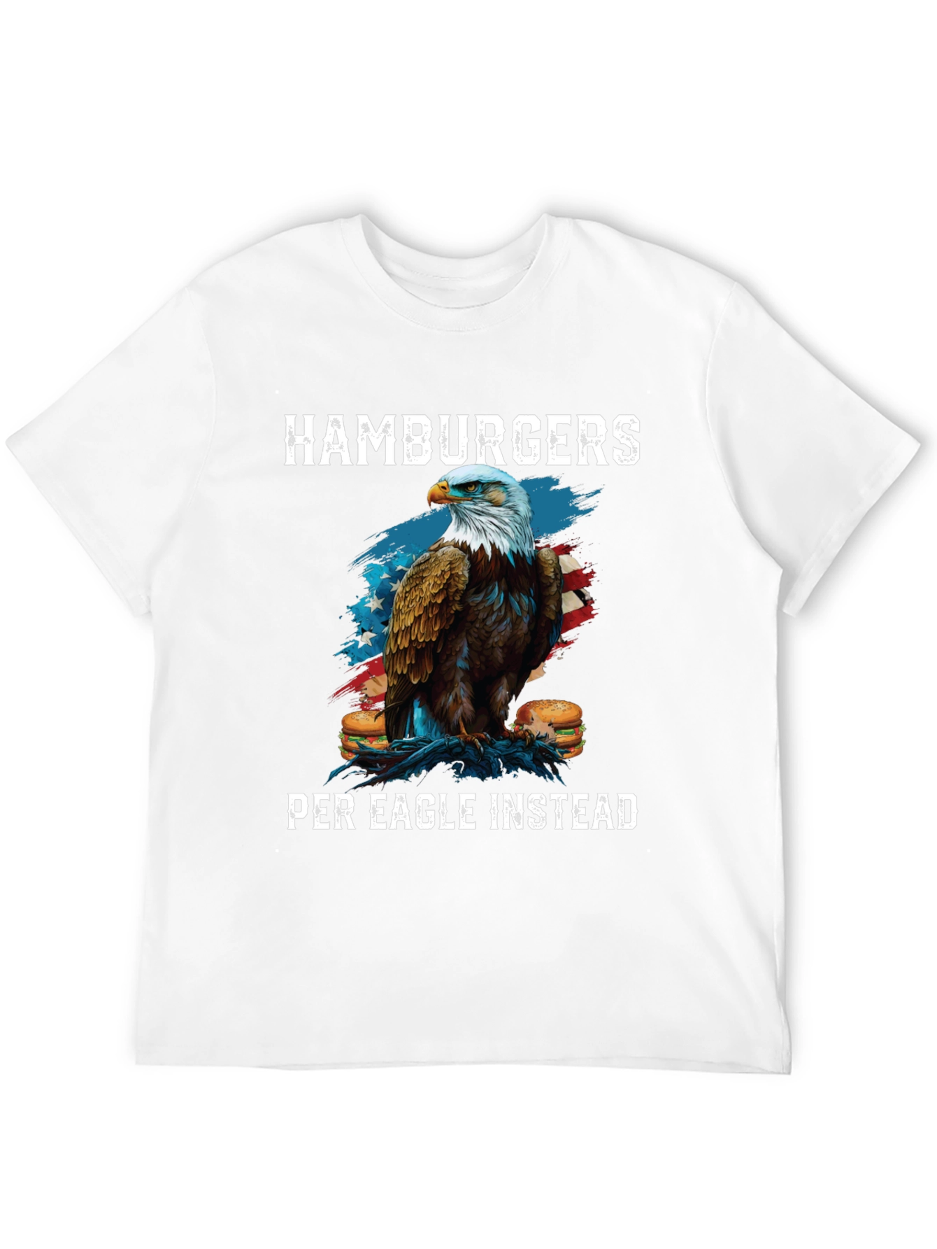 Patriotic Eagle & Hamburgers T-Shirt