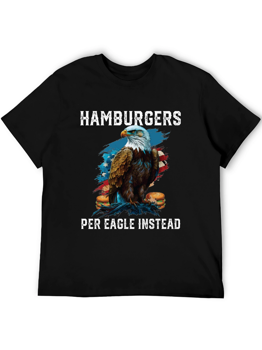 Patriotic Eagle & Hamburgers T-Shirt
