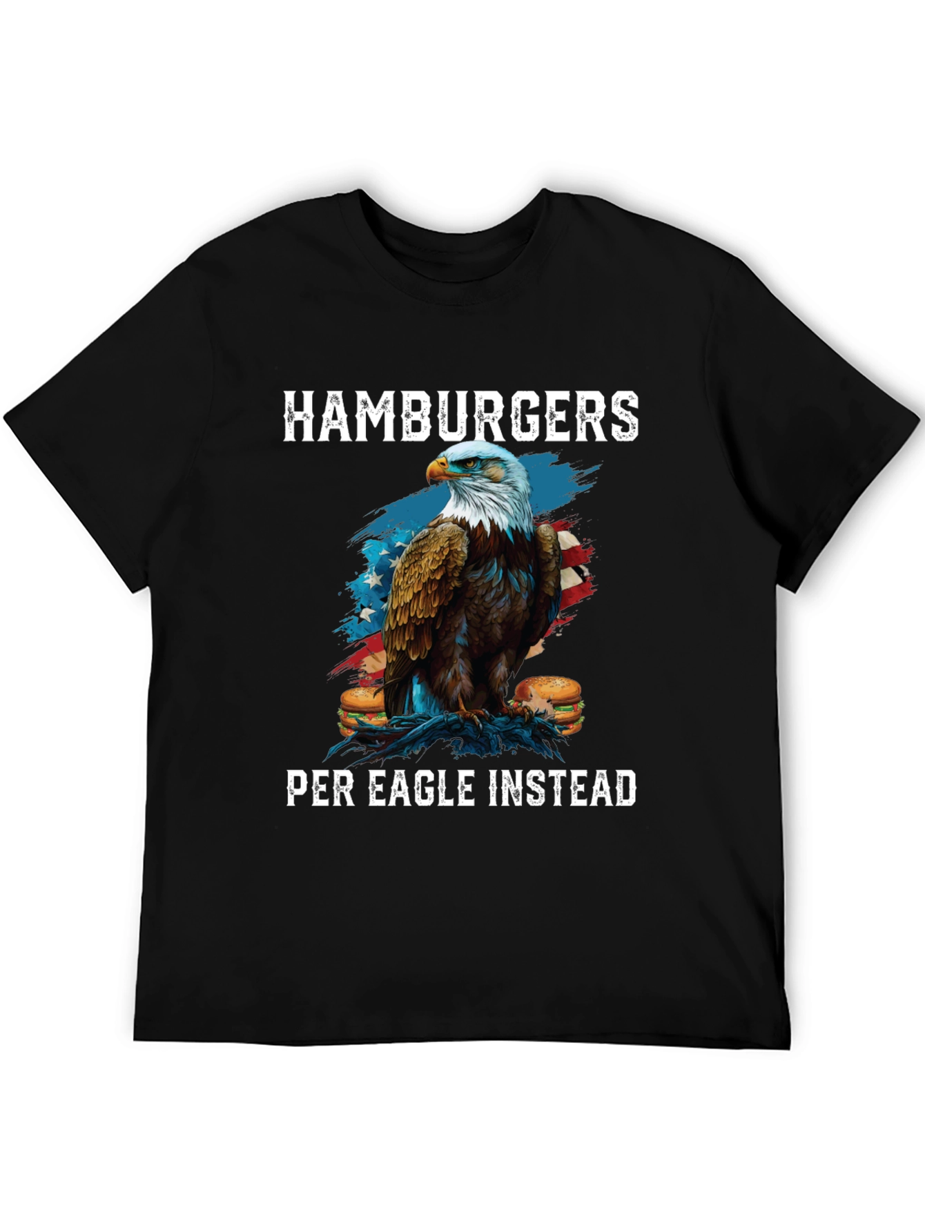 Patriotic Eagle & Hamburgers T-Shirt