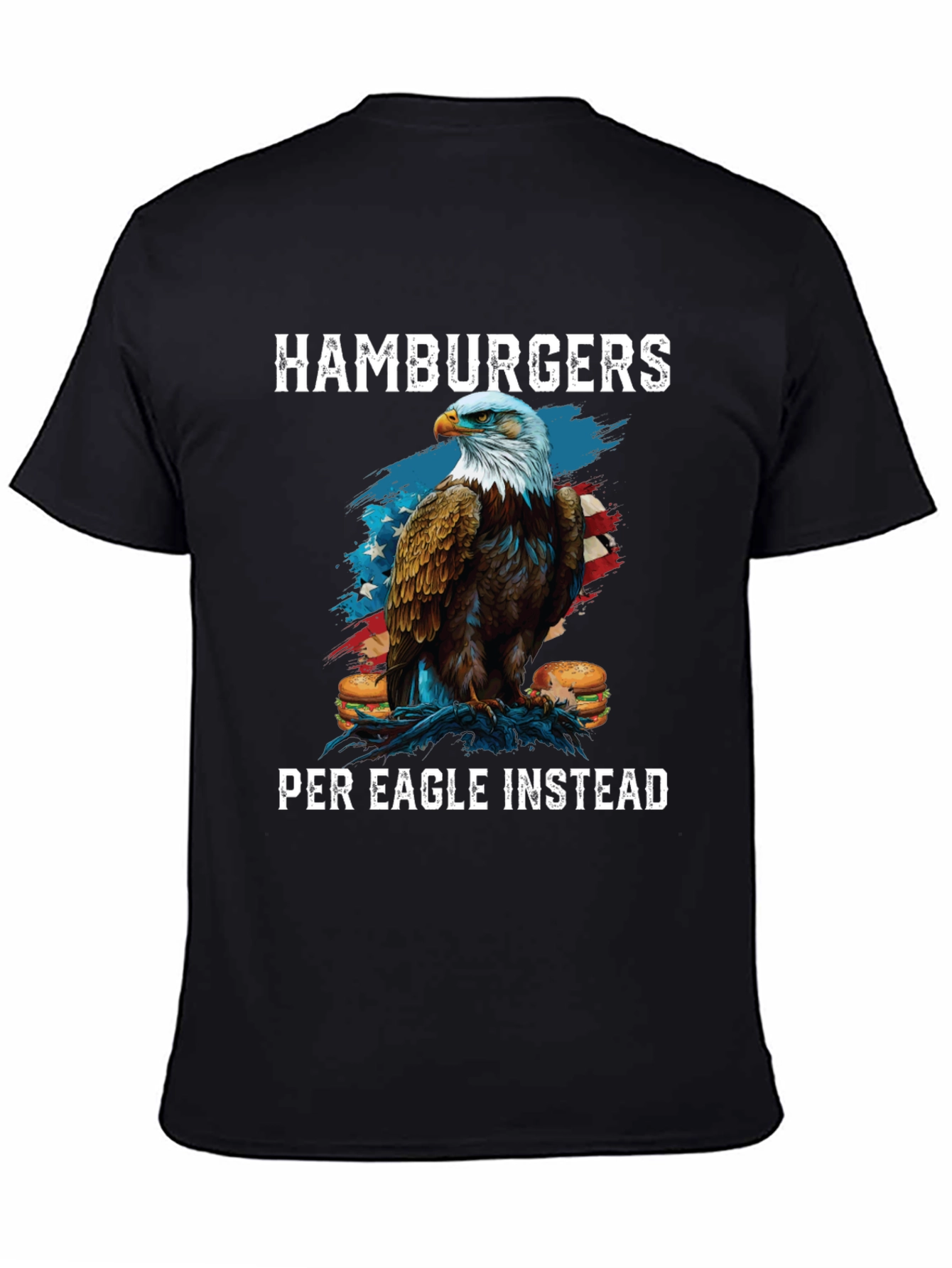 Patriotic Eagle & Hamburgers T-Shirt
